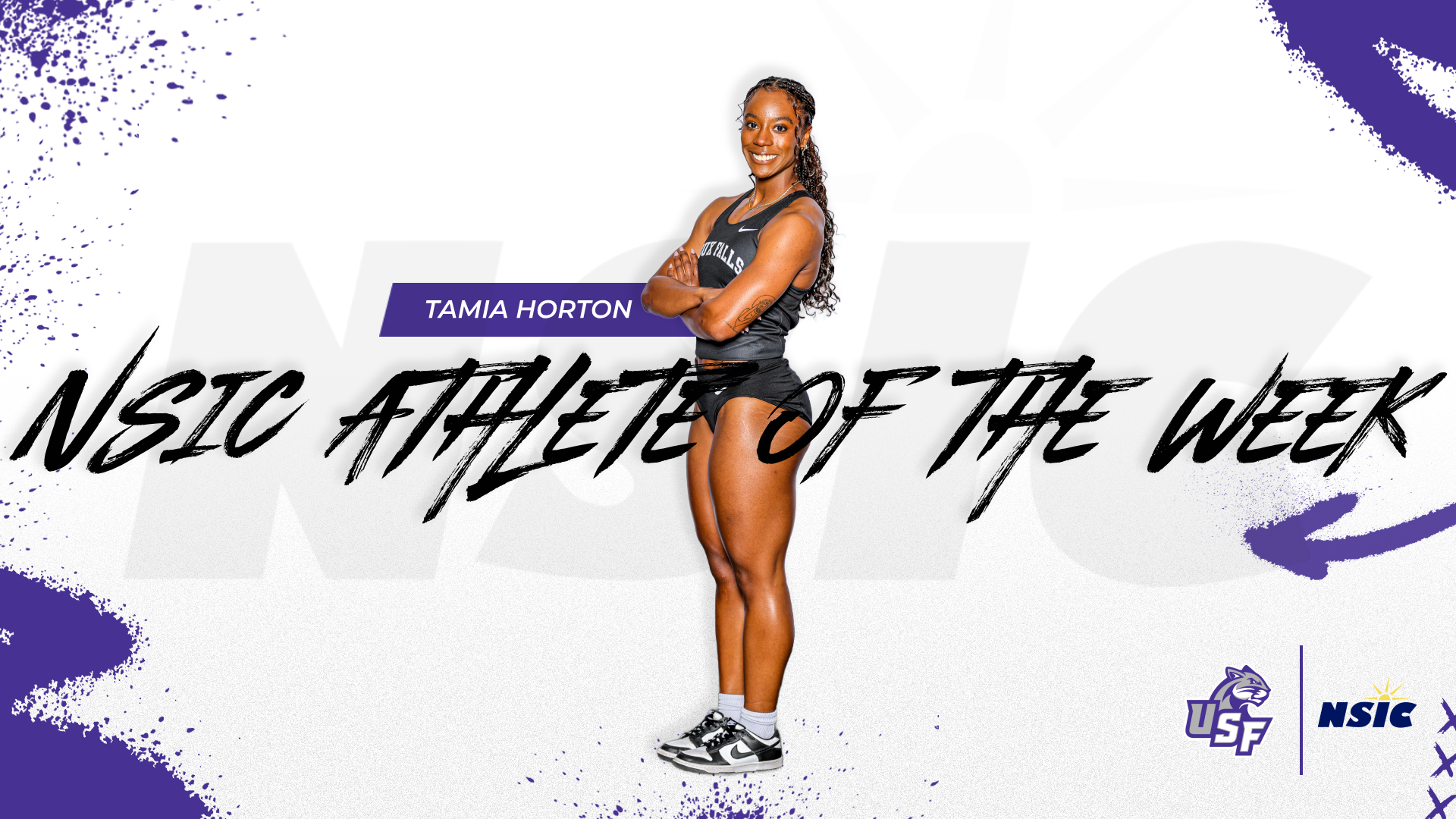 Tamia Horton NSIC Athlete of the Week graphic