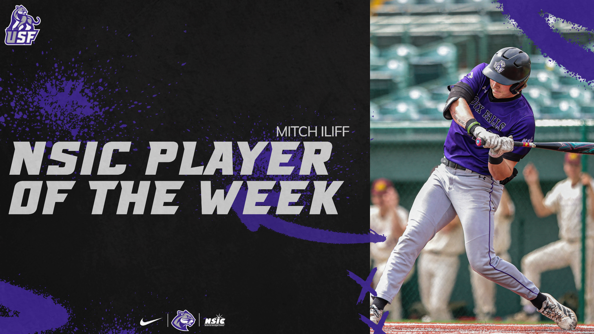 Mitch Iliff NSIC Player of the Week graphic
