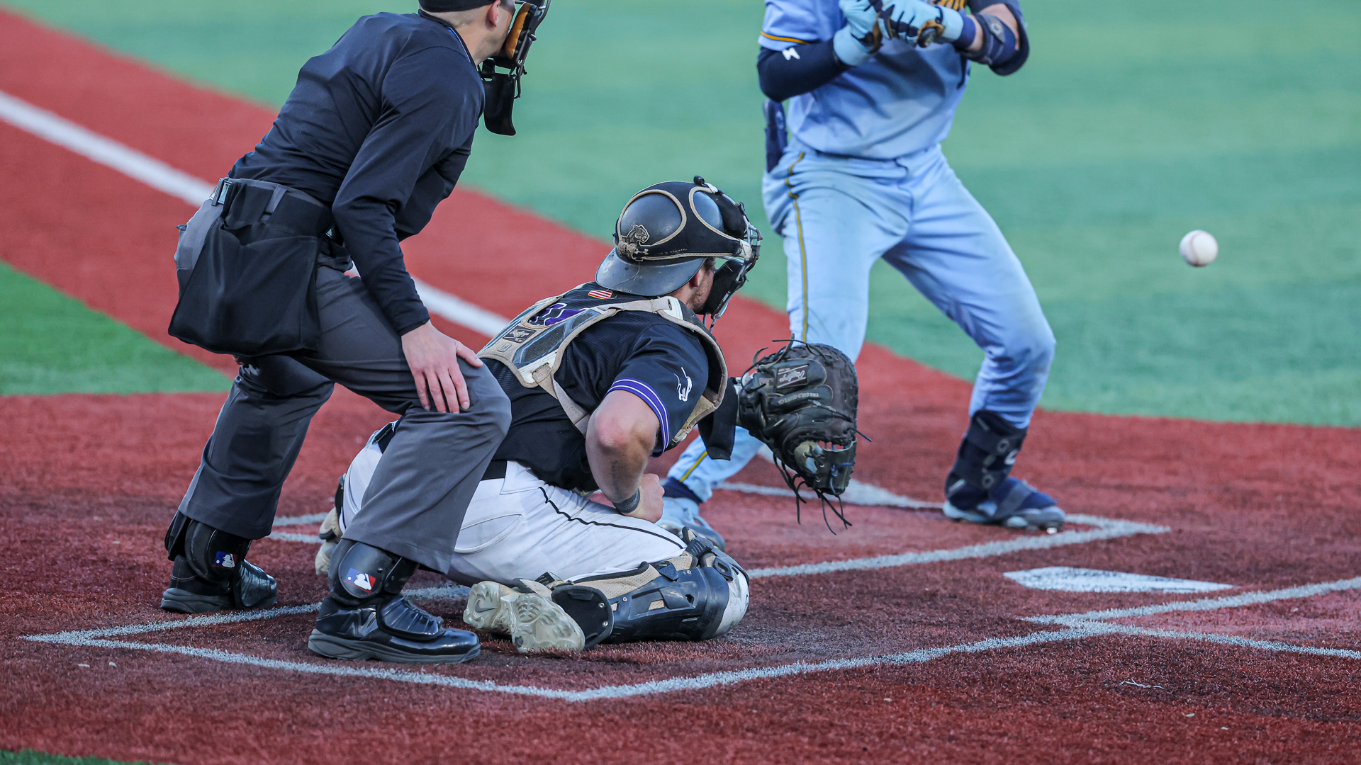 Justin Johnson gets set to receive a pitch