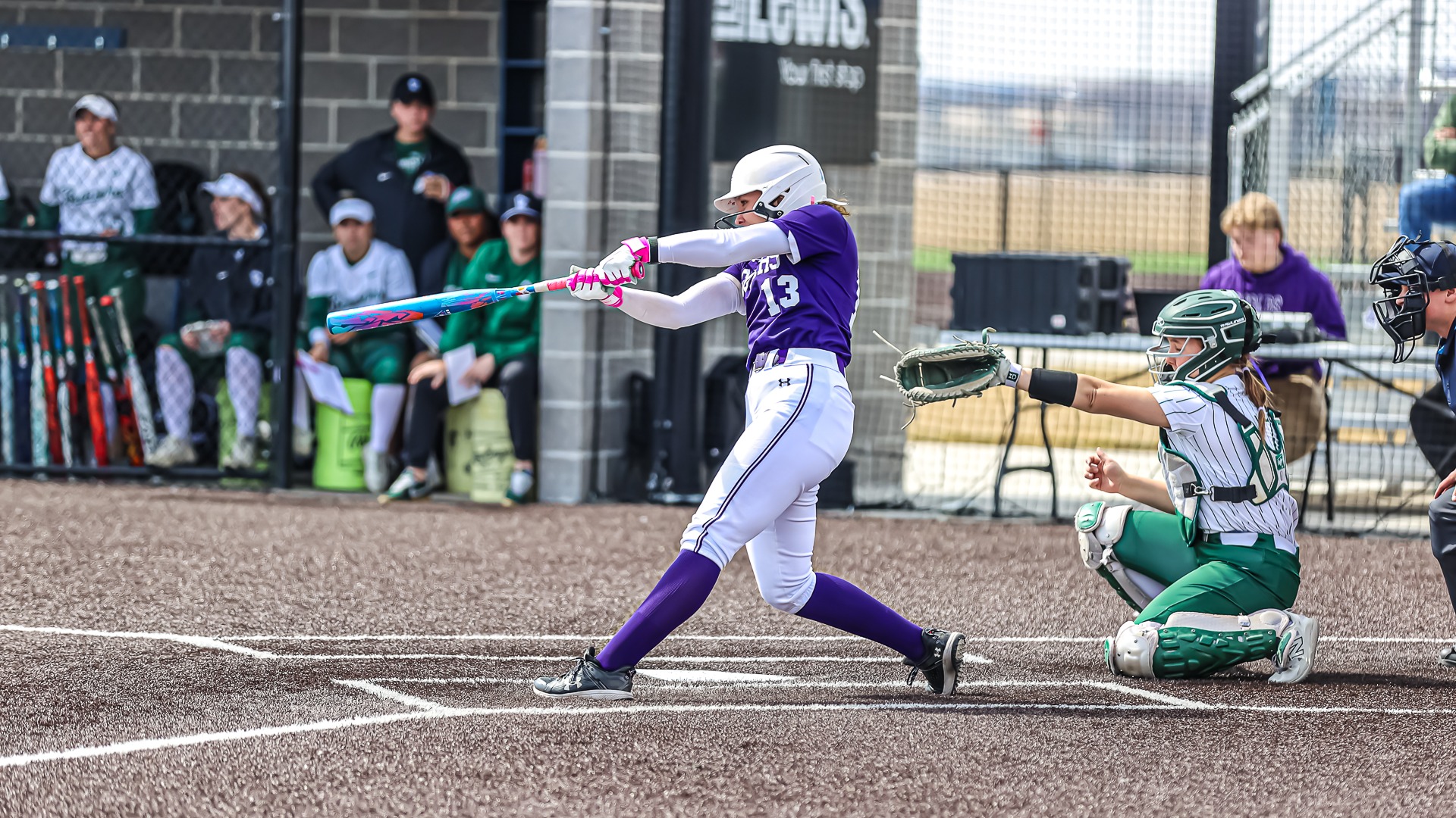 Morgan Linstad hitting against Bemidji State