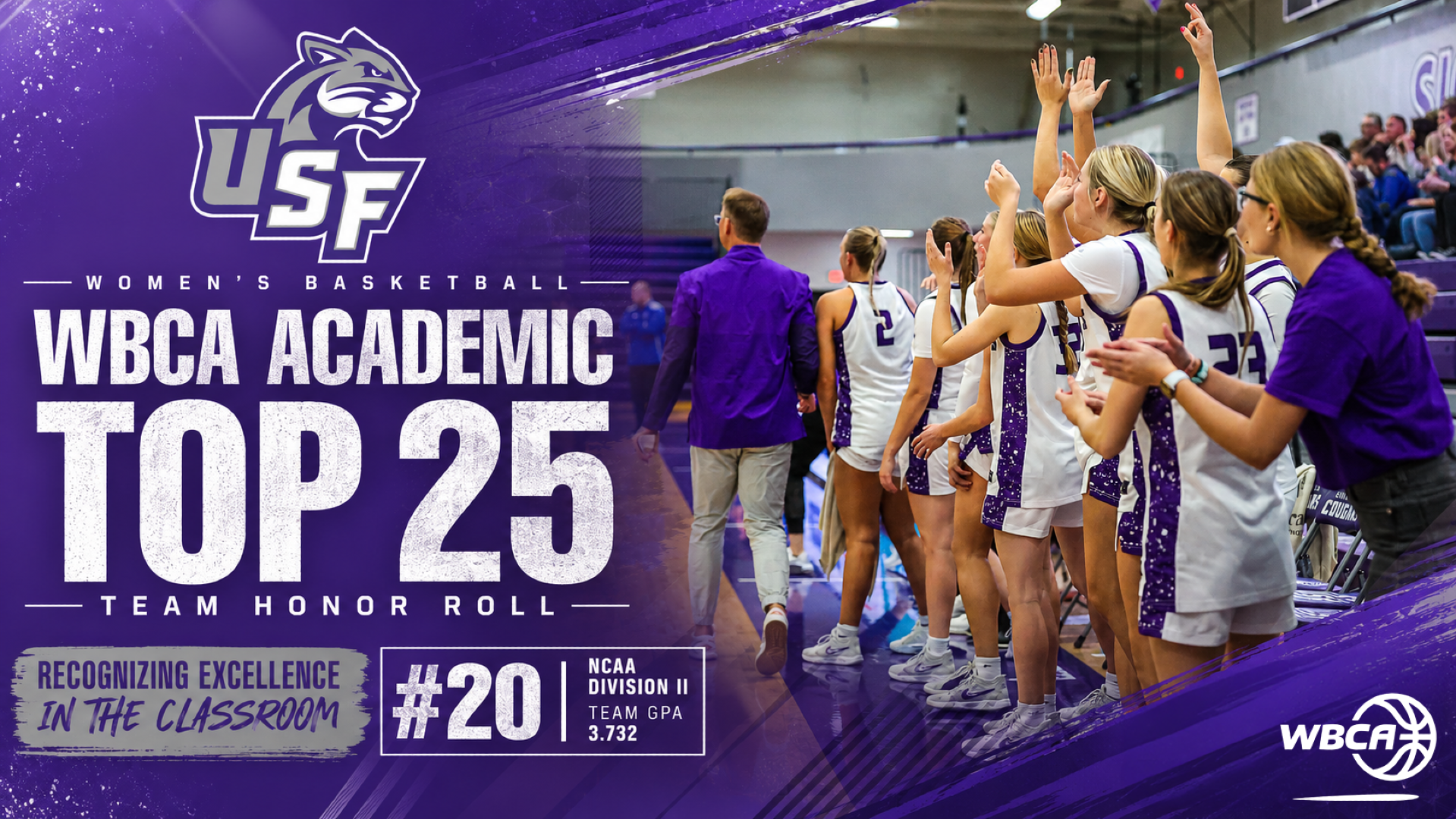 USF Women's Basketball earns WBCA Academic Top 25 award