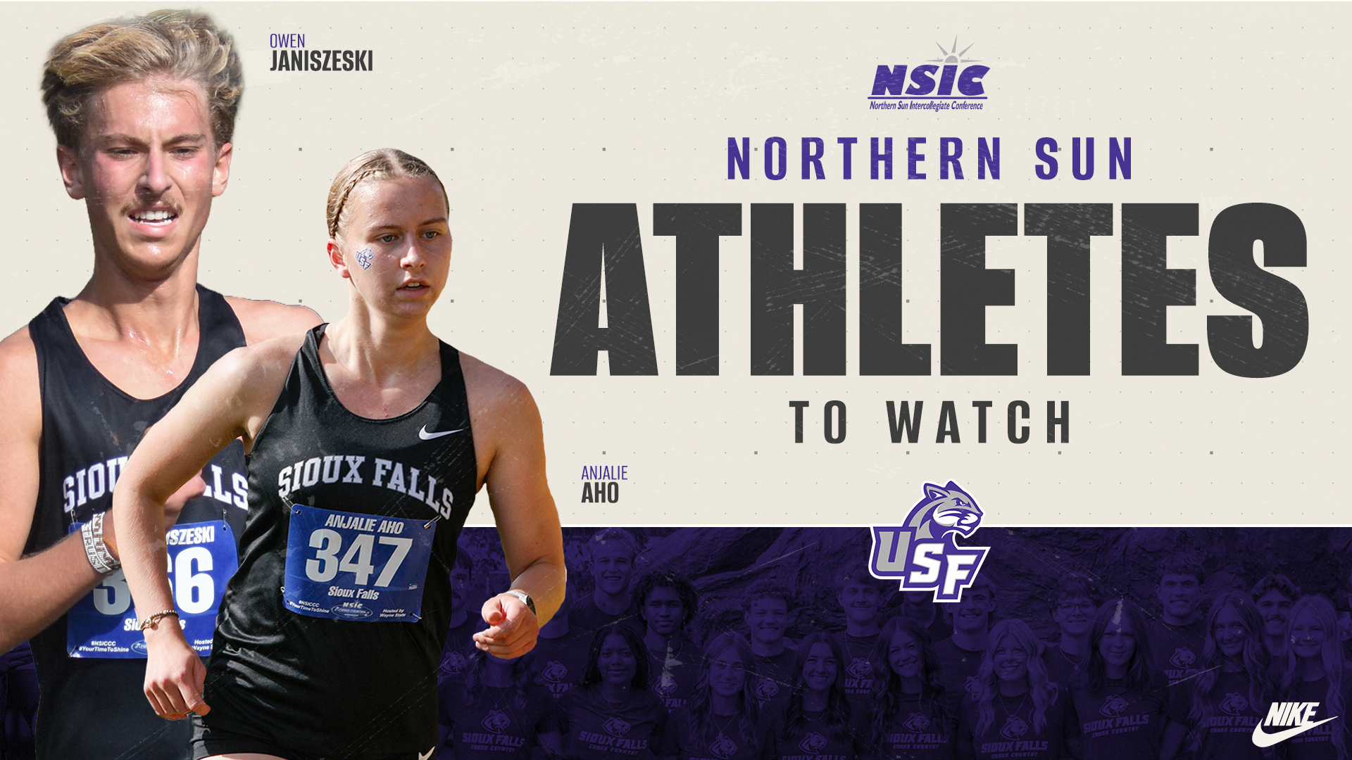 Owen Janiszeski and Anjalie Aho named USF Athletes to watch in NSIC Preseason Coaches' Poll