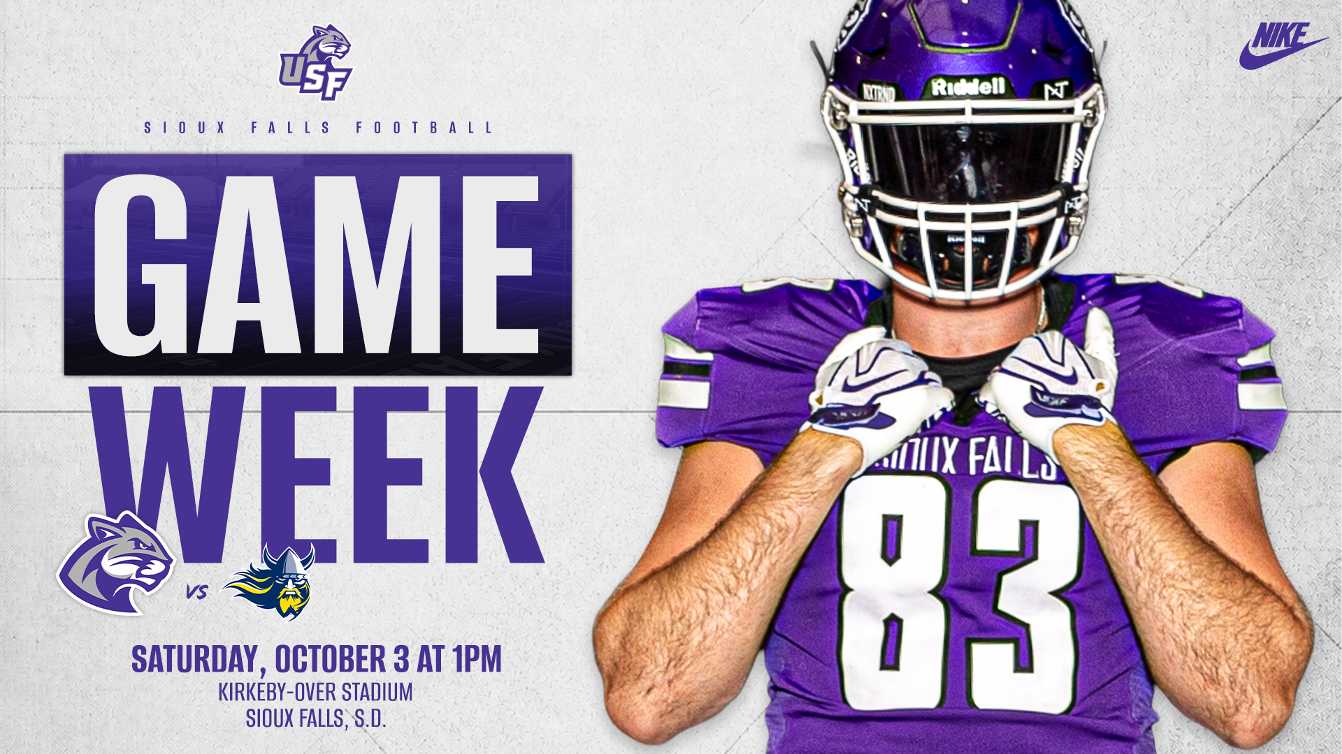 USF Football game week graphic against Augustana