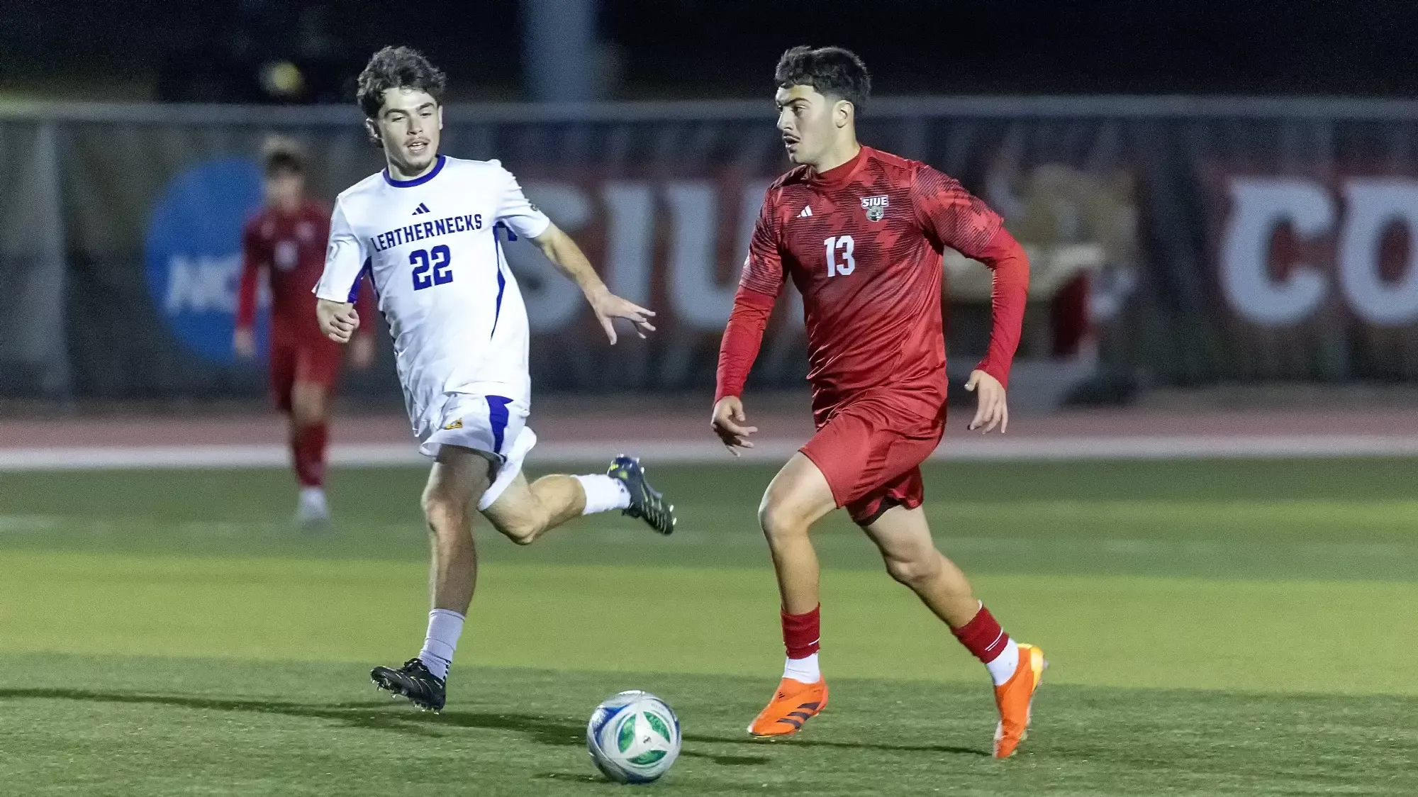 Men’s Soccer vs Western Illinois 10-30-25: SIUE Cougars faced off against the Western Illinois Leathernecks for a match at Ralph Korte Stadium on the campus of Southern Illinois University Edwardsville, Thursday, October  30, 2025. (Photo: Scott Kane/SIUE Athletics)