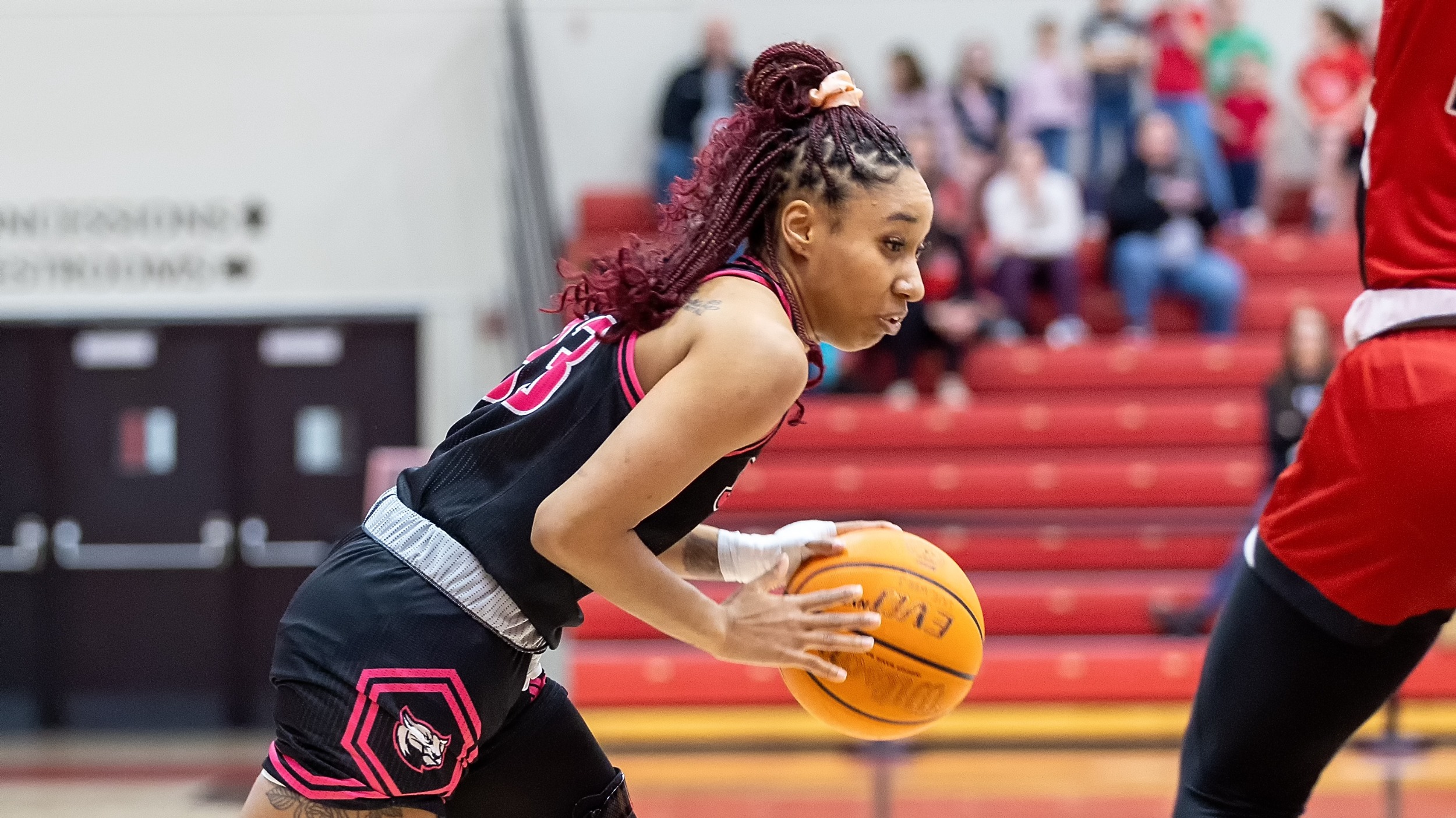 WBB Women’s Basketball v Southeast Missouri 02-27-25:SIUE Cougars women’s basketball host the Southeast Missouri Redhawks for a basketball game at the First Community Arena in the Vadalabene Center Thursday, February 27, 2025 on the campus of Southern Illinois University Edwardsville. (Photo: Scott Kane / SIUE Athletics)