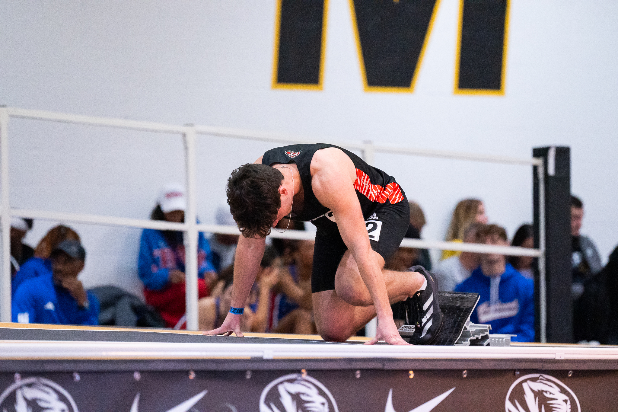 Conrad Sacha in the blocks