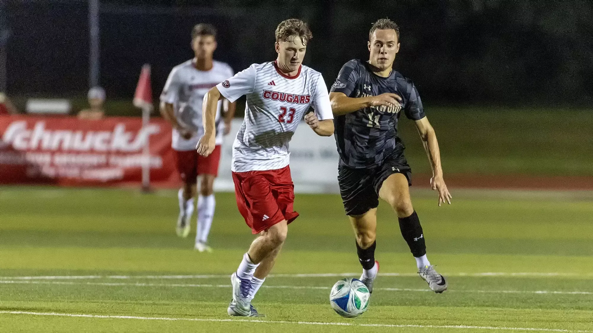 Men’s Soccer vs Lindenwood 09-27-25: SIUE Cougars faced off against the Lindenwood Lions for the Homecoming match at Ralph Korte Stadium on the campus of Southern Illinois University Edwardsville, Saturday, September 27, 2025. (Photo: Scott Kane/SIUE Athletics)