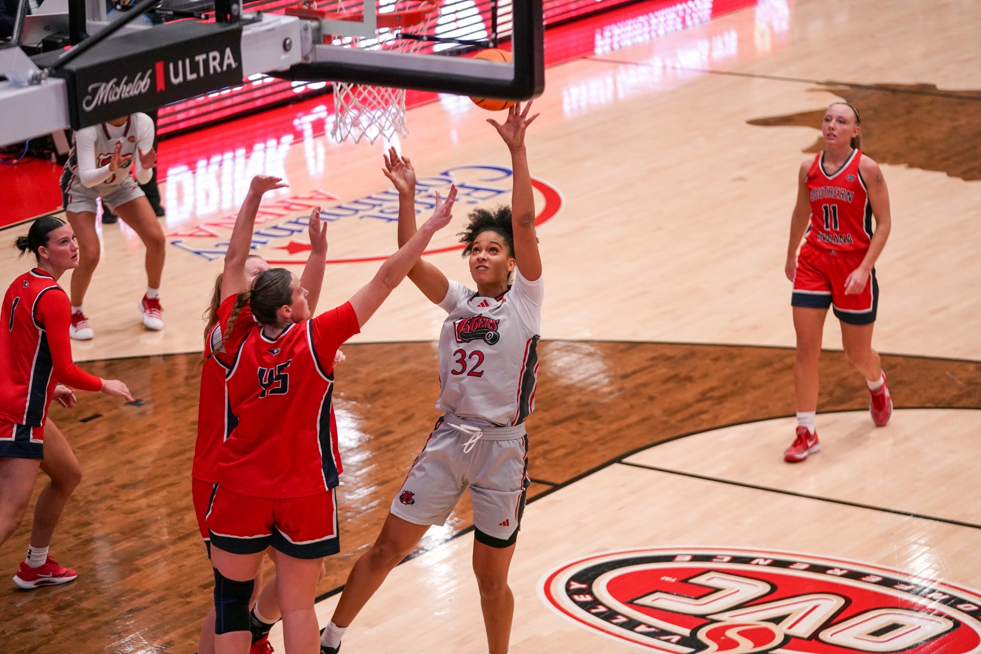 Syanne Mohamed going for a layup