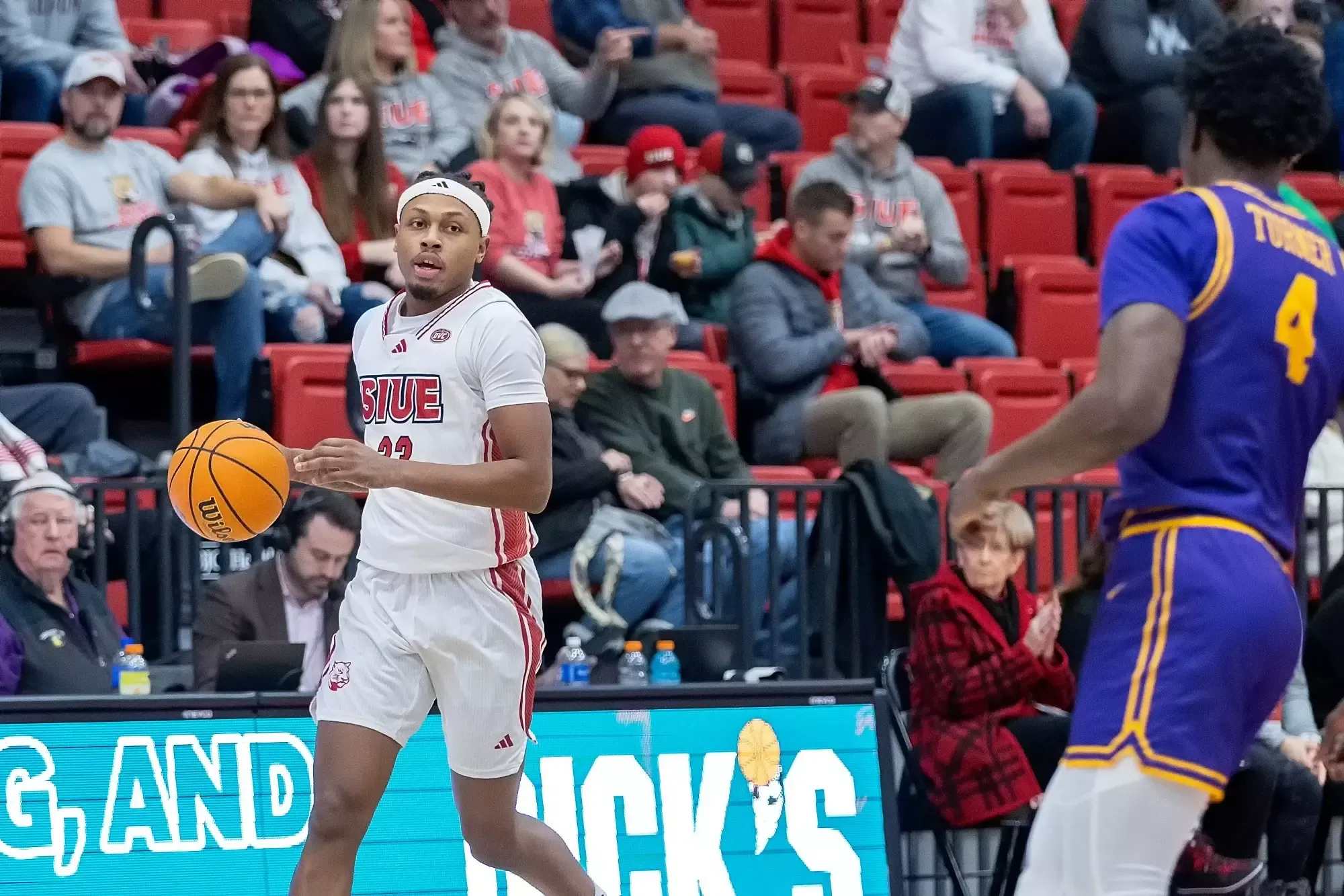 MBB Men’s Basketball vs  Tennessee Tech 01-24-26: SIUE Cougars Men’s Basketball host the Tennessee Tech Golden Eagles for a basketball game at the First Community Arena in the Vadalabene Center on the campus of Southern Illinois University Edwardsville, Saturday, January 24, 2026. (Photo: Scott Kane / SIUE Athletics)
