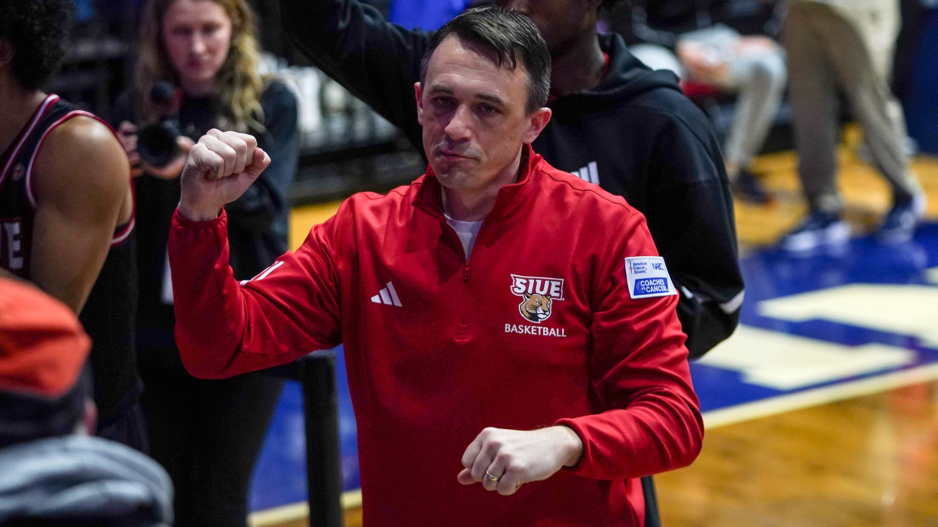 Brian Baron at USI after 100th win