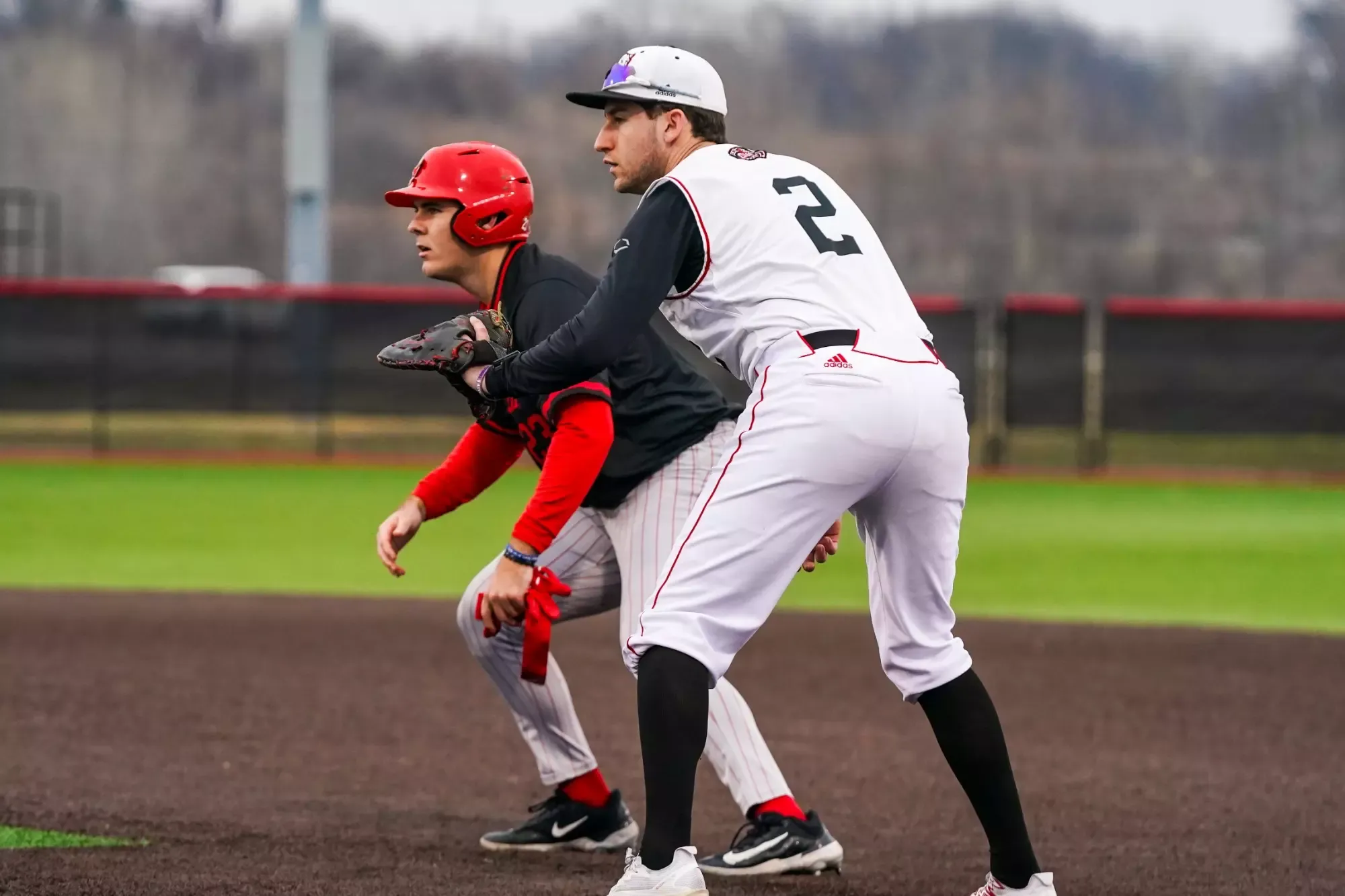 Niedzwiedz at first base against Illinois State