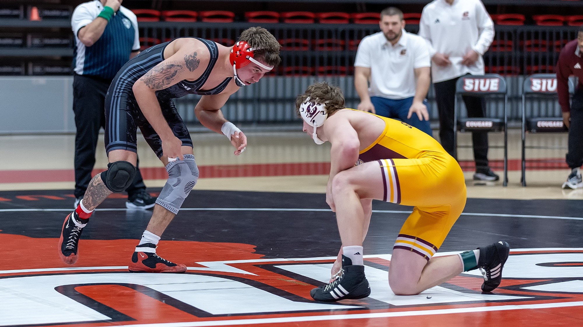 Wrestling vs Central Michigan 02-06-26: SIUE Cougars host Central Michigan for a wrestling match at the Vadalabene Center on the campus of Southern Illinois University Edwardsville, Friday, February 6, 2026. (Photo: Scott Kane/SIUE Athletics)