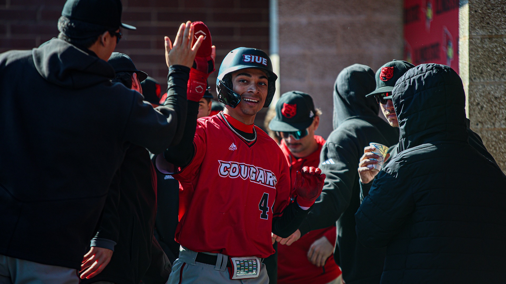 Terrick Thompson-Allen in dugout at Illinois State