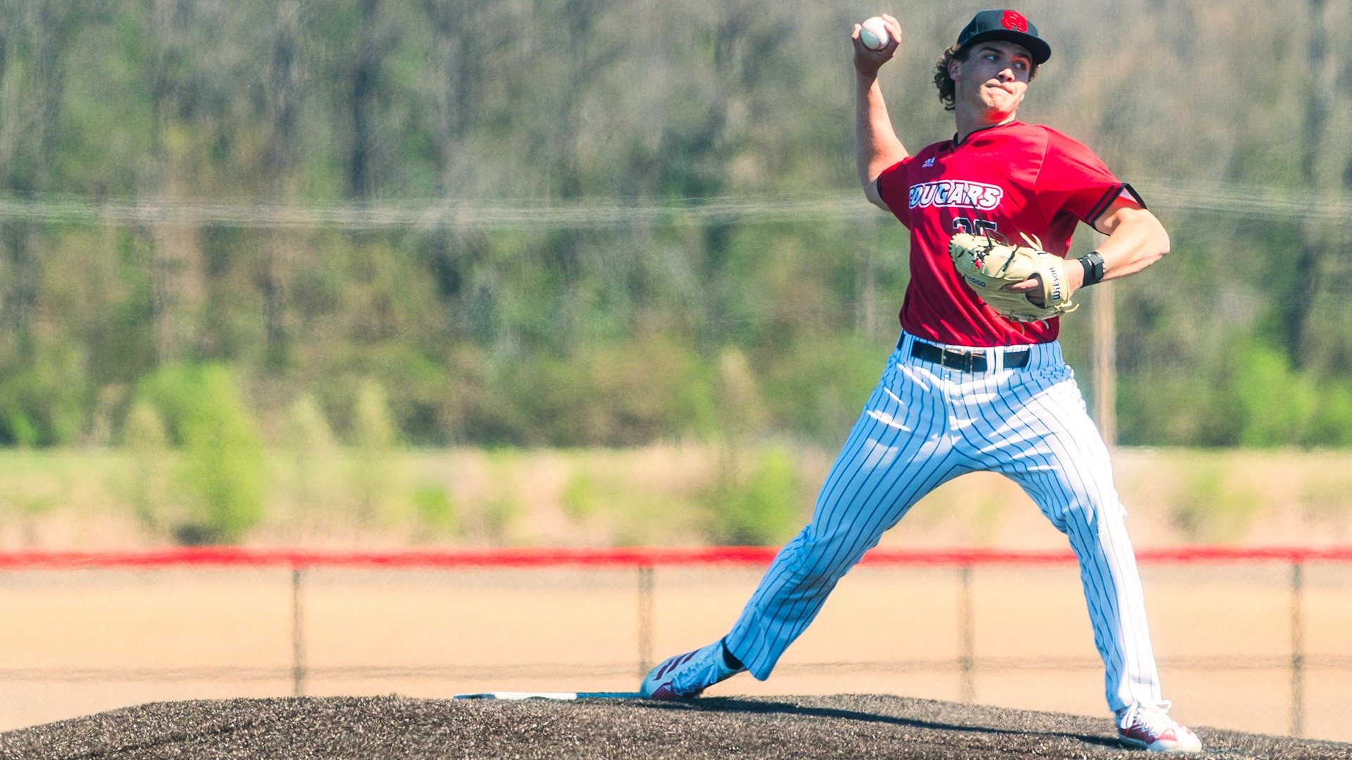 Spencer Stearns pitches against Tennessee Tech