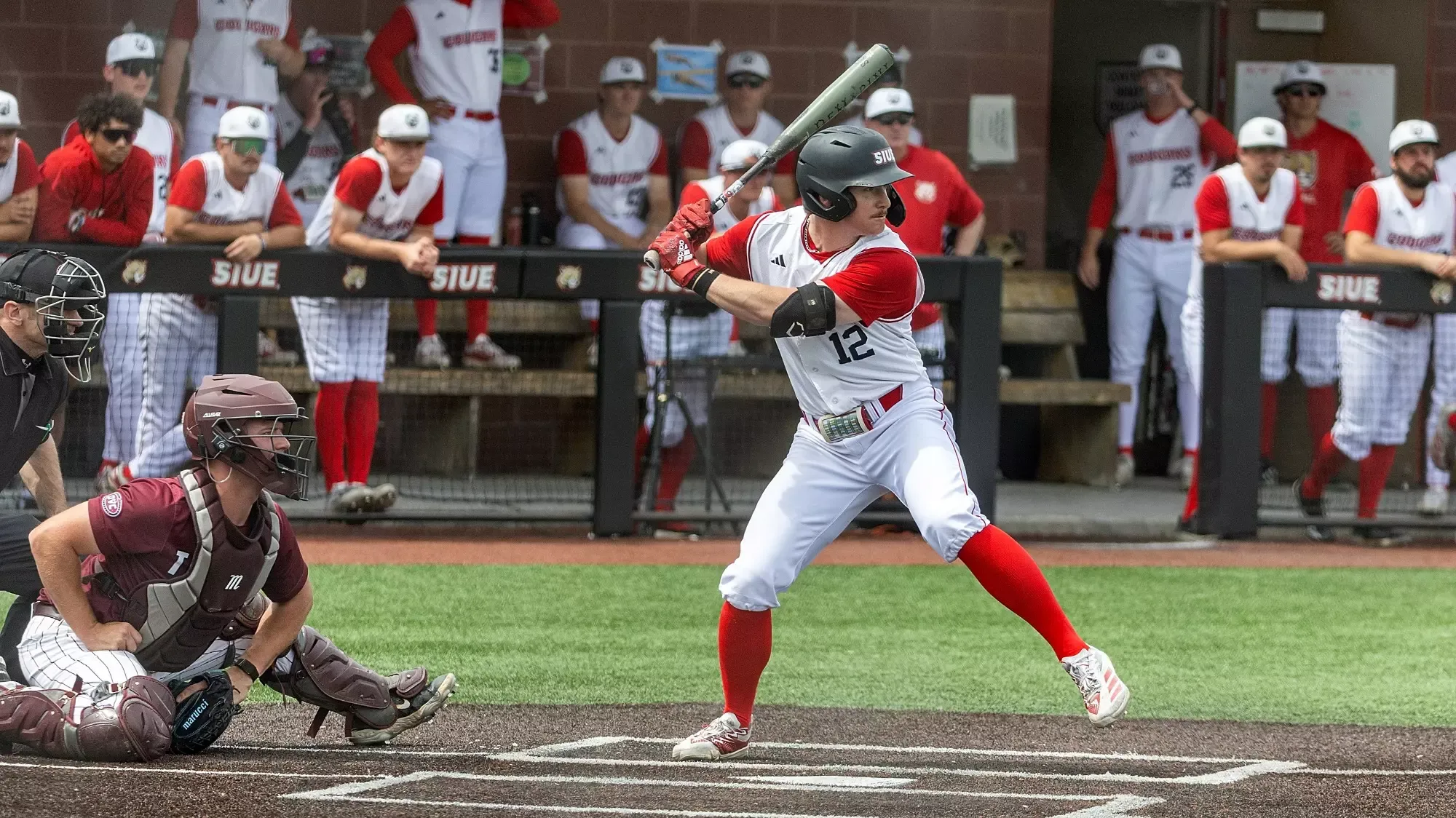 Baseball vs Little Rock 04-12-26: SIUE Cougars Baseball played against the Little Rock Trojans at the Simmons Baseball Complex on the campus of Southern Illinois University Edwardsville on Sunday, April 12, 2026.  (Photo: Scott Kane/SIUE Athletics)
