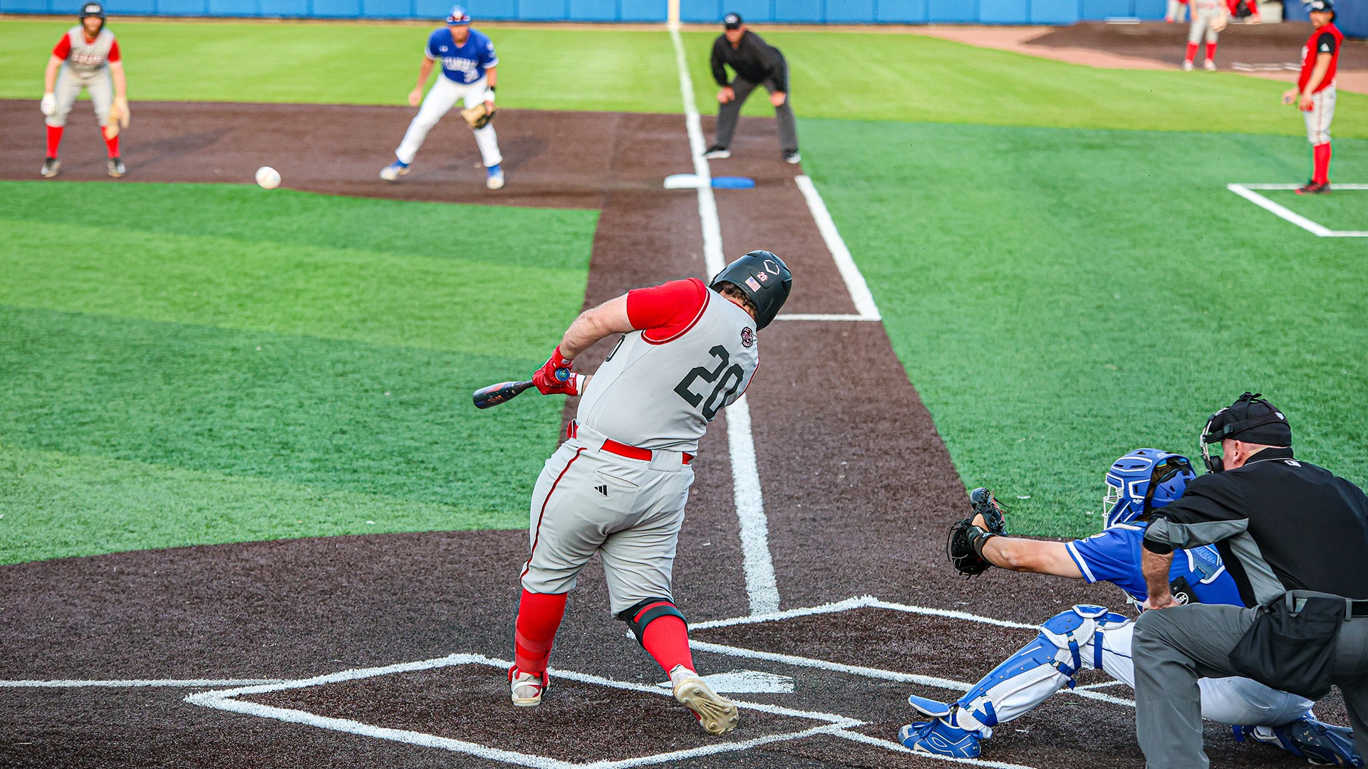 Josh Heyder connects for a home run at Indiana State