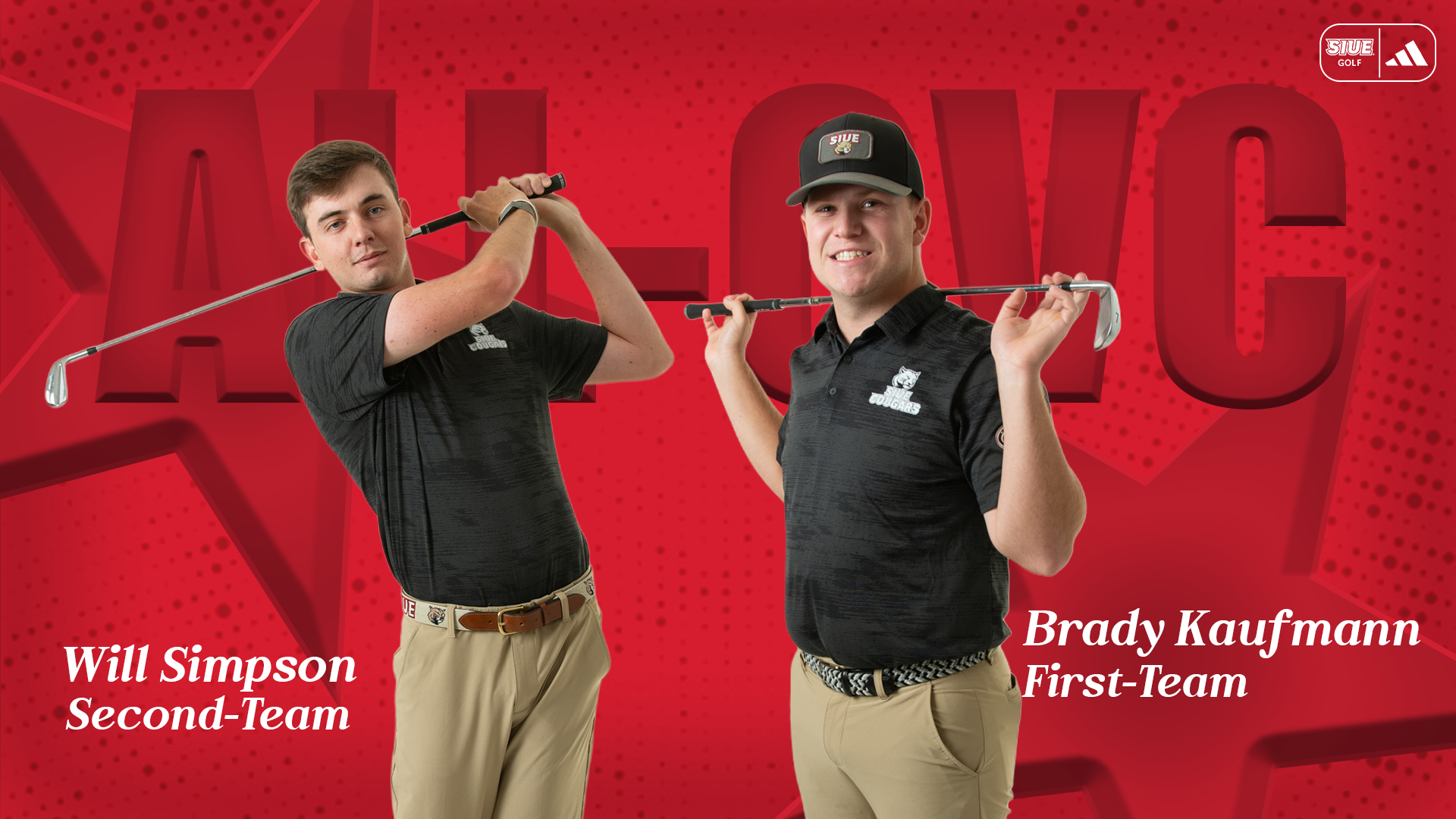 Brady Kaufmann and Will Simpson All-OVC golf