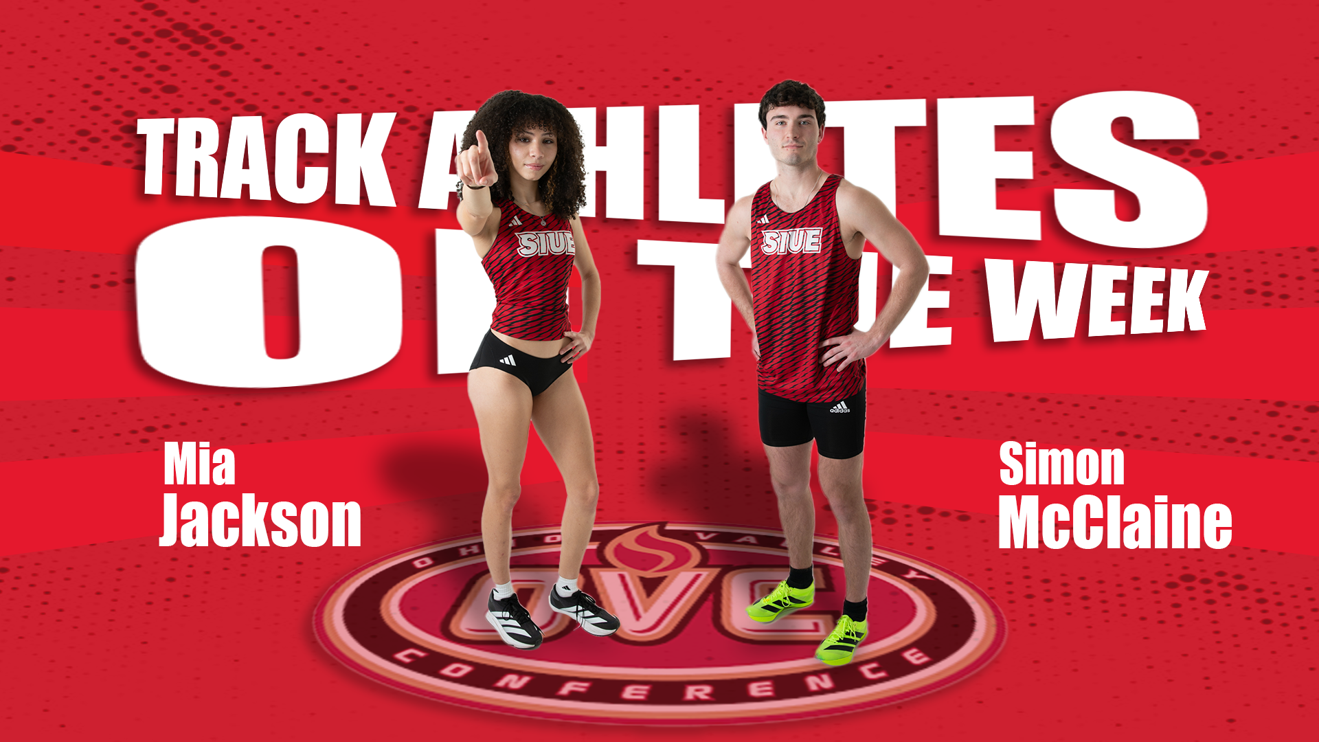 OVC Track Athletes of the Week 4/30 Mia Jackson and Simon McClaine