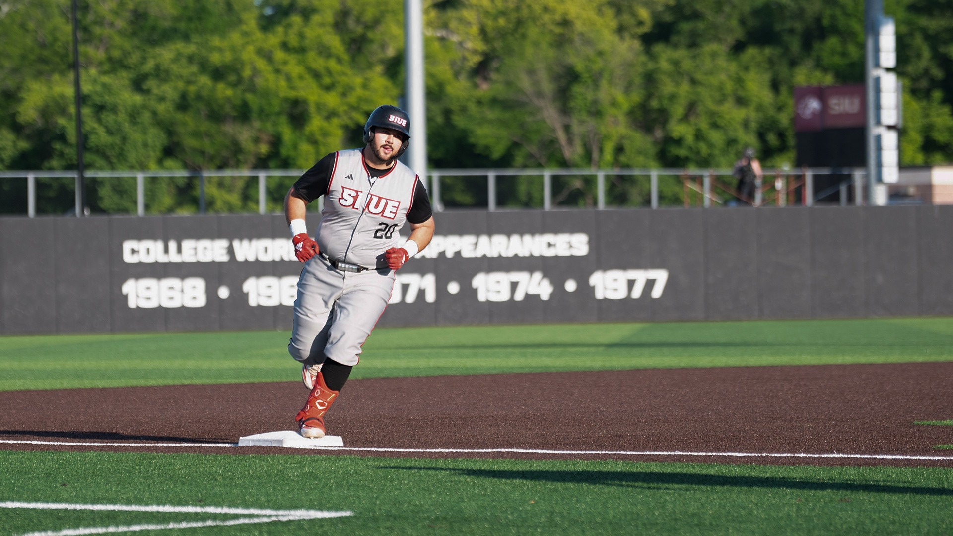 Josh Heyder rounds third after a home run at SIUC