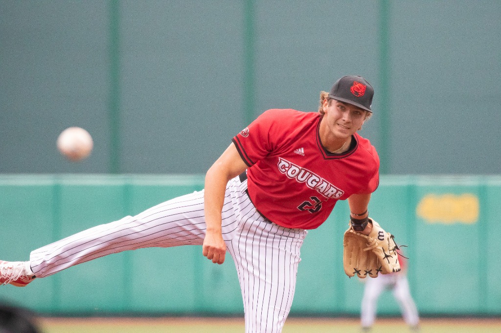 Spencer Stearns Pitches at OVC Tournament