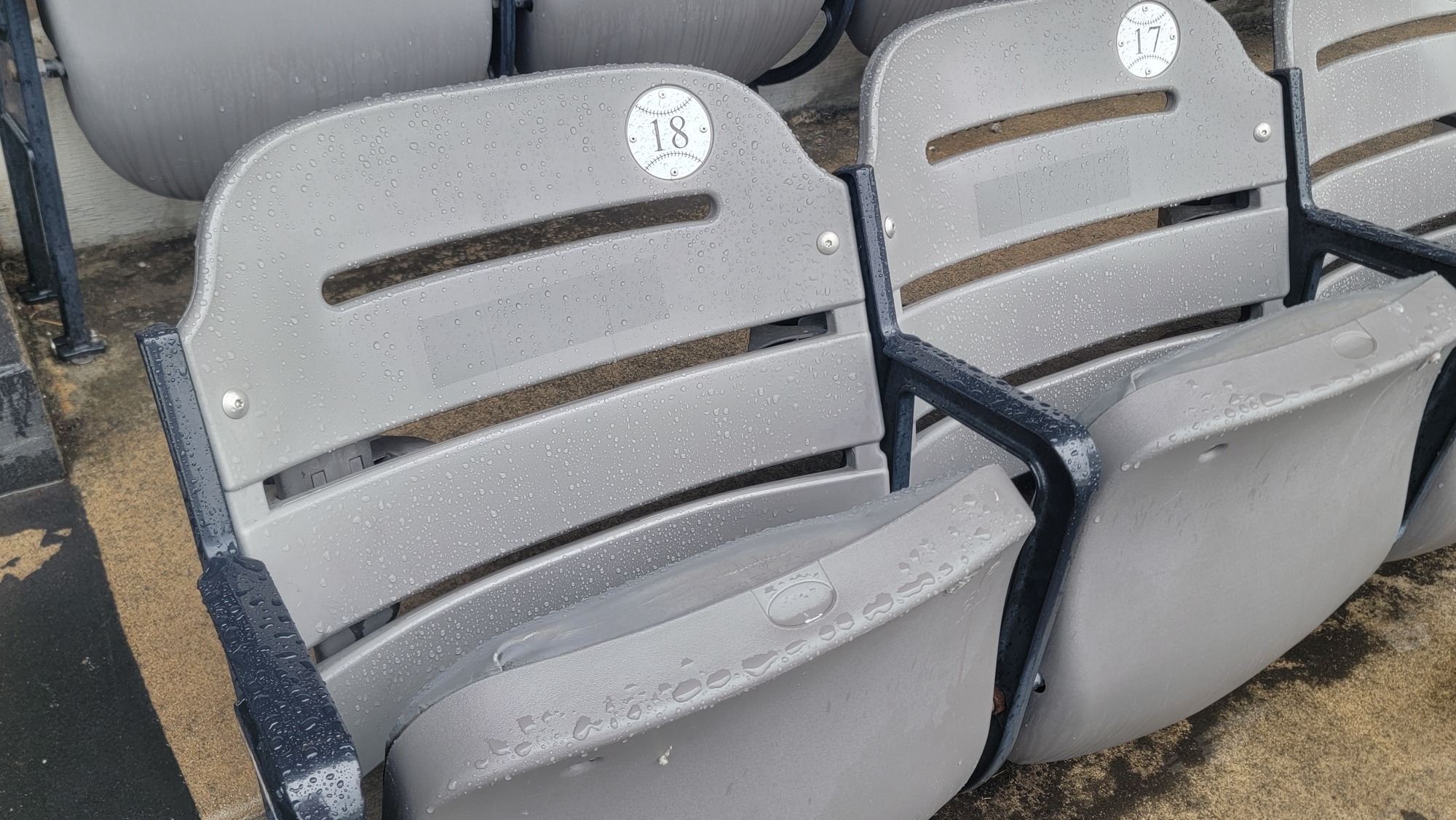 MTN Dew Park seats rain