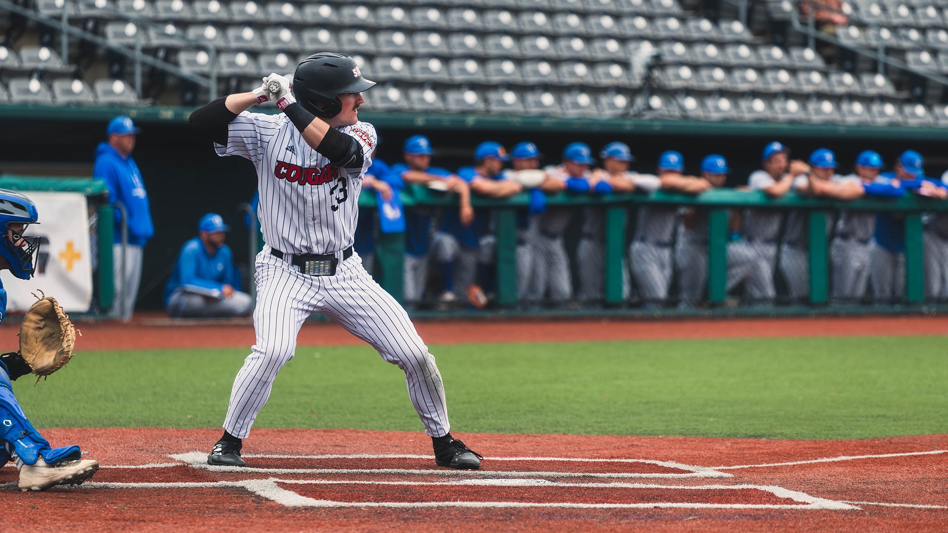 Daniel Gierer at bat against Eastern Illinois at the OVC Championship