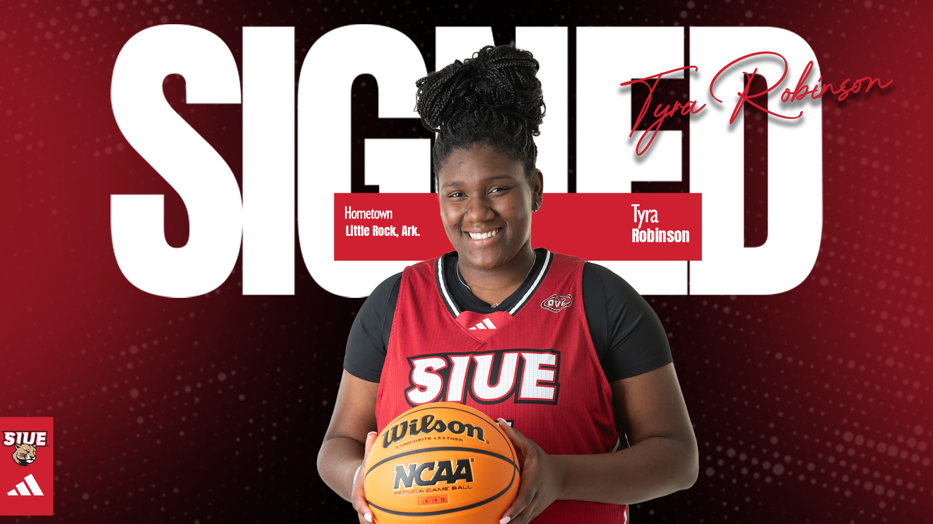 Tyra Robinson signing graphic