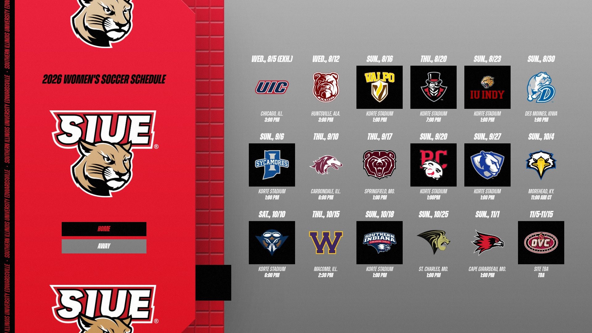 2026 WSOC Schedule