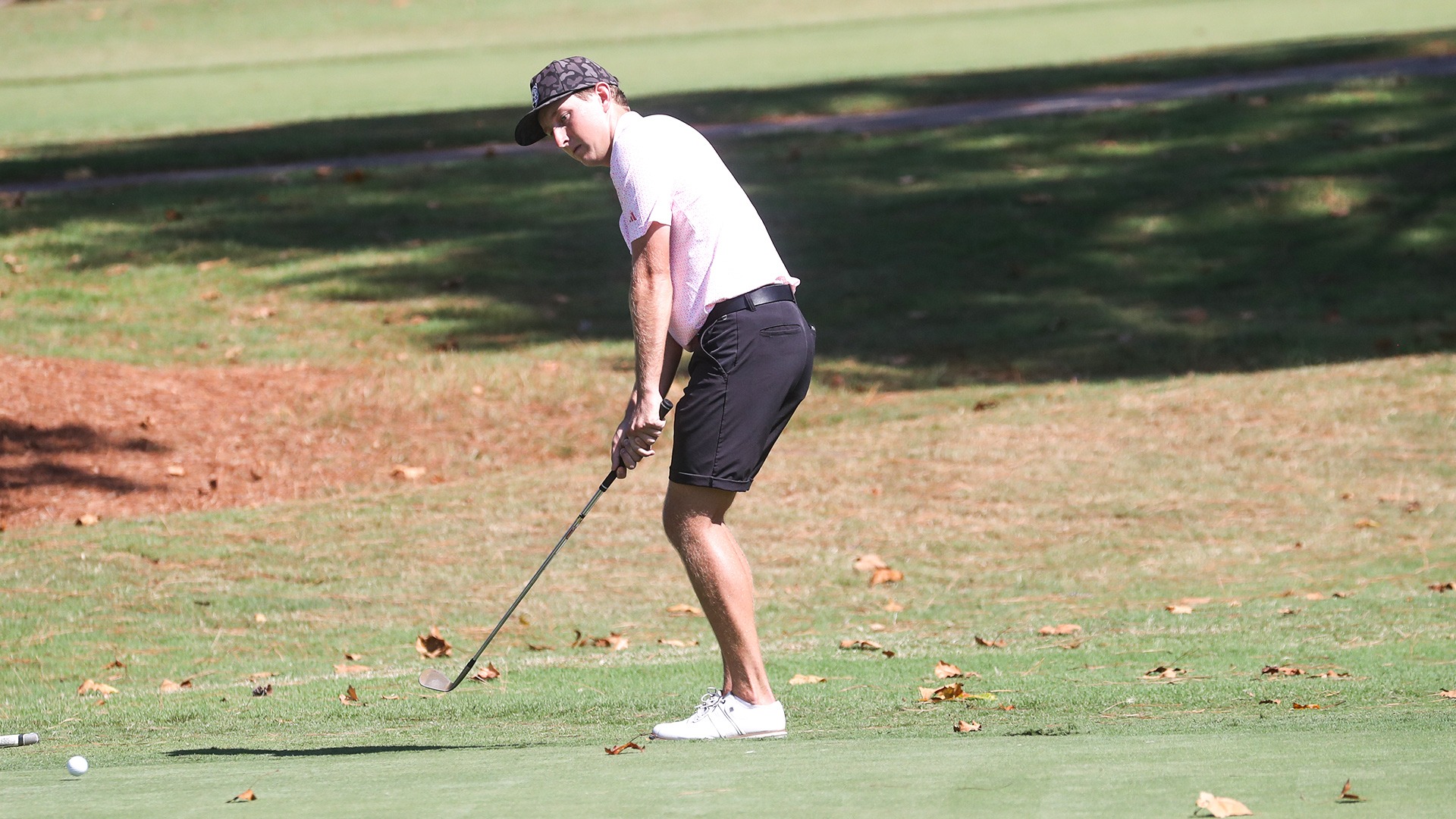 Preston Bily lines up a shot at UT Martin