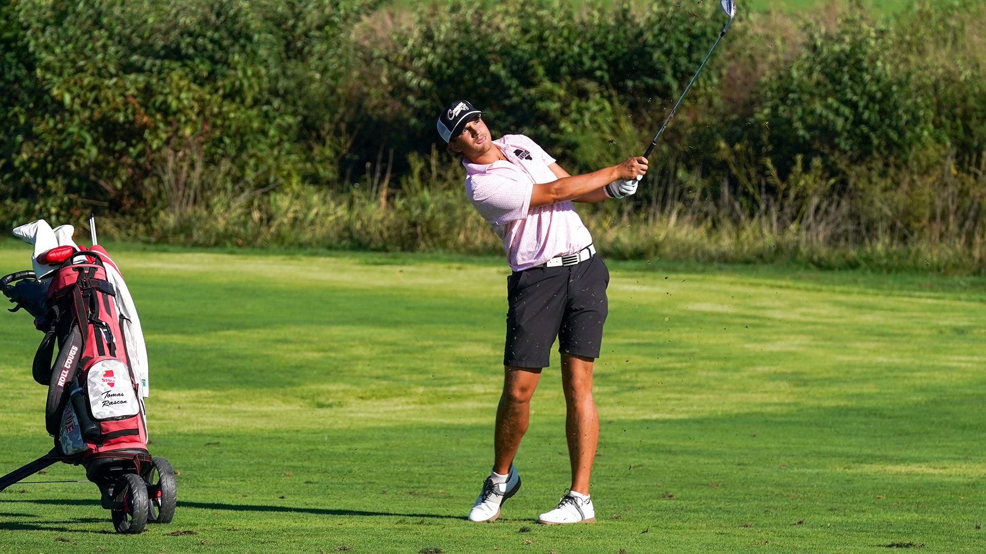Tomas Rascon follows through on a shot at the first round of the 2026 Dolenc Invitational