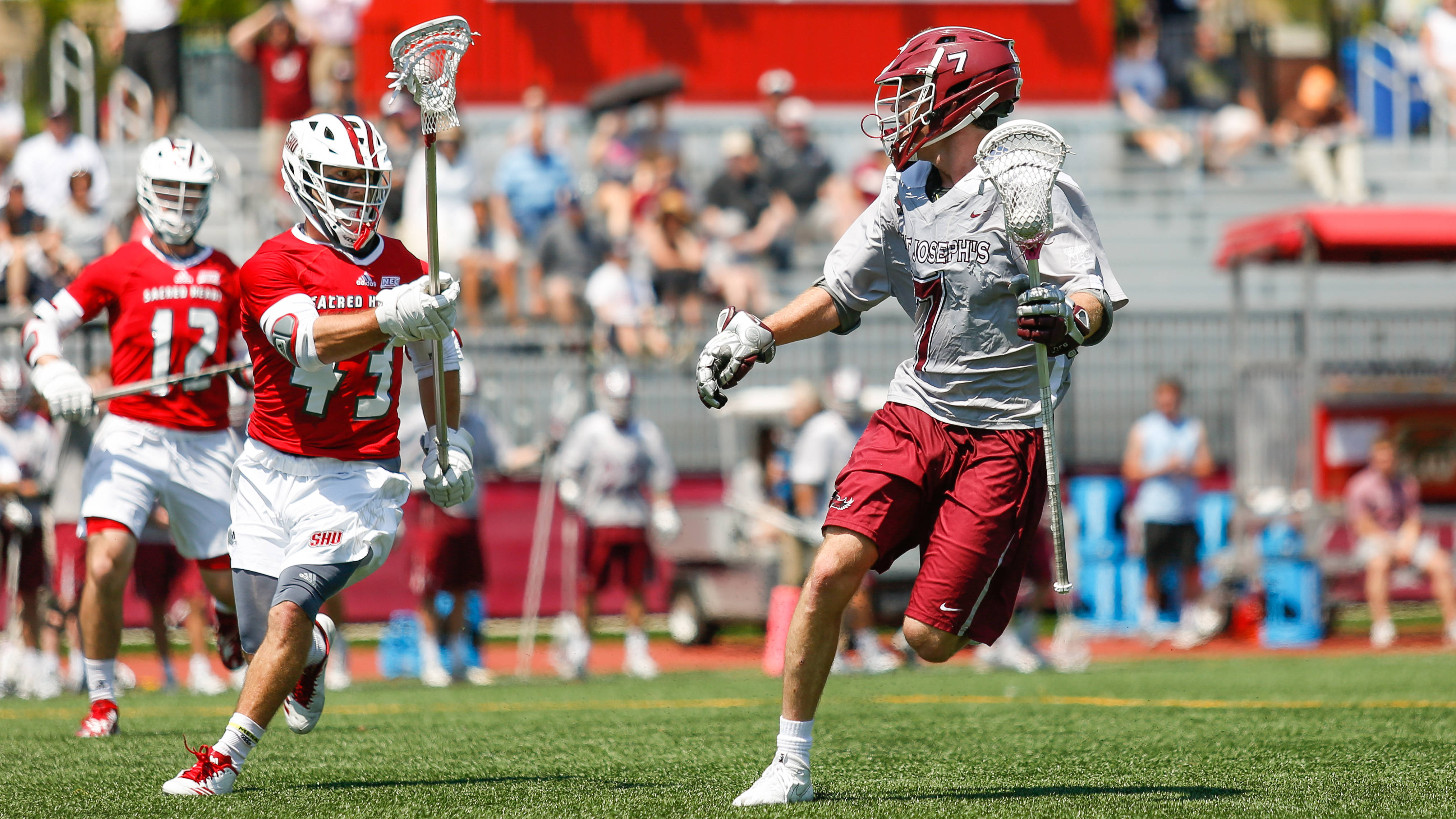 Big Fourth Quarter Leads 20 Men's Lacrosse Over Sacred Heart, 119 Saint Joseph's University