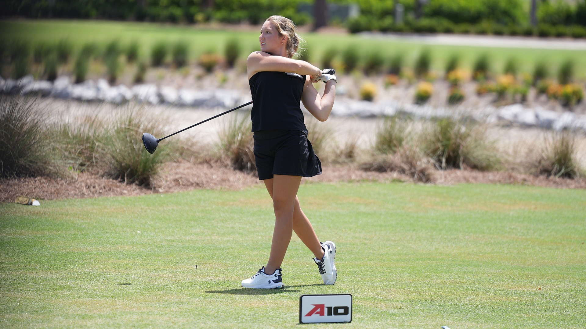 Ruby Haloukas tees off.
