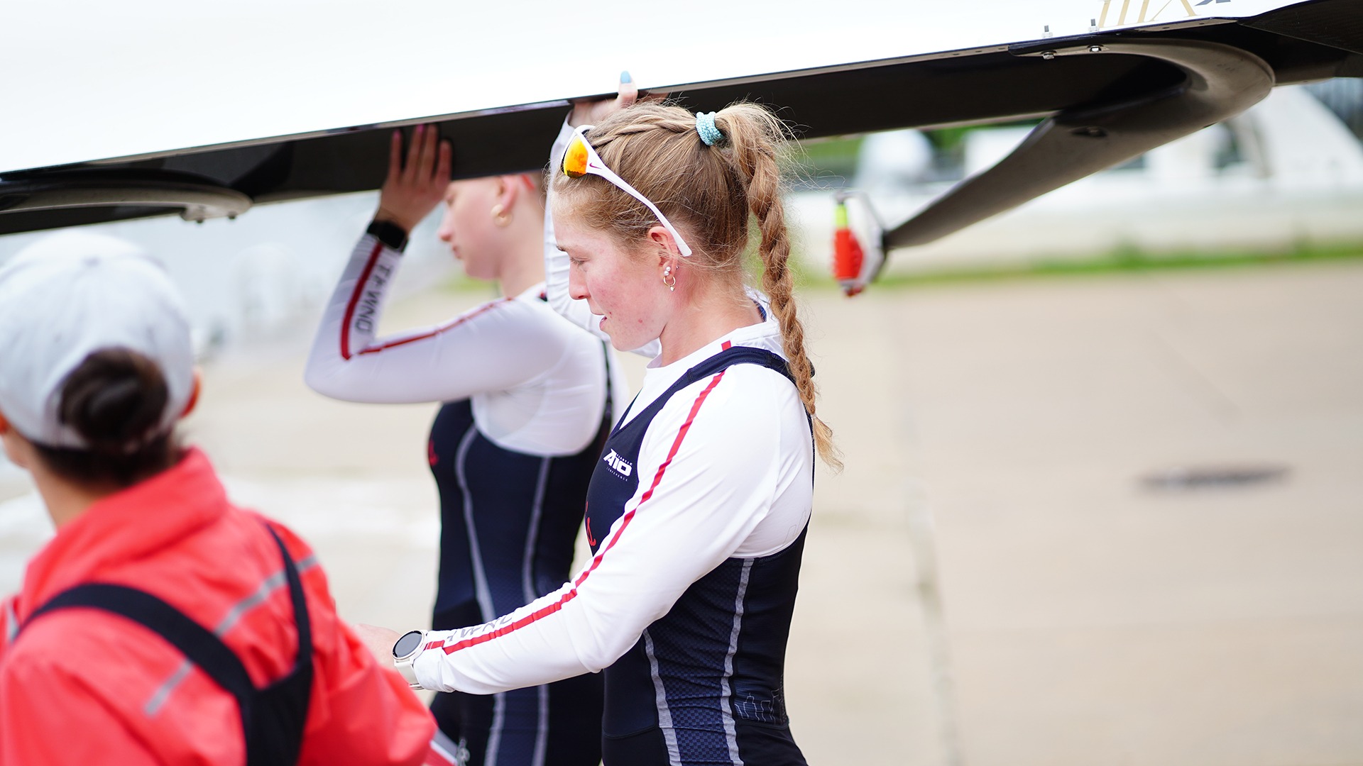 Saint Joseph's Women's Rowing readies for the water.
