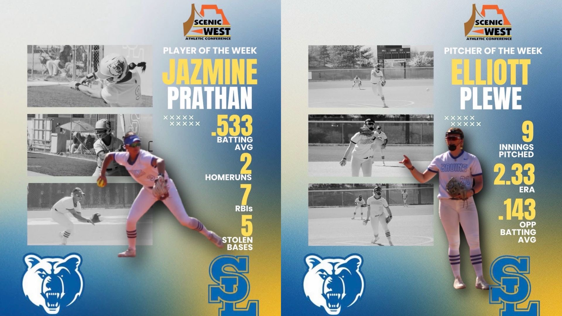 Softball SWAC Players of the Week 3