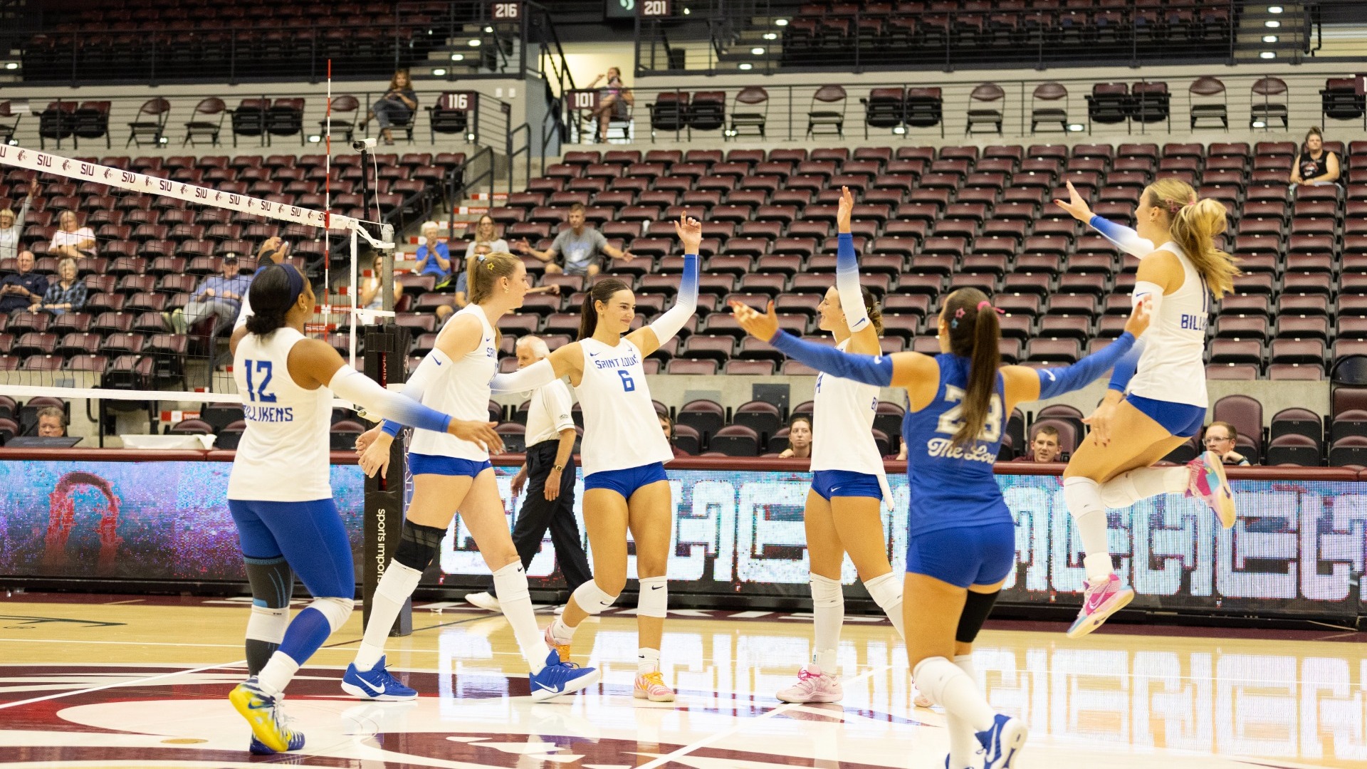 Volleyball Saluki Celebration