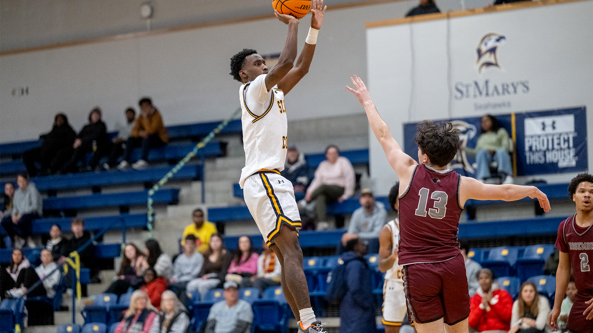 Korey Blair shooting a jumper versus Rosemont on Jan. 21, 2026