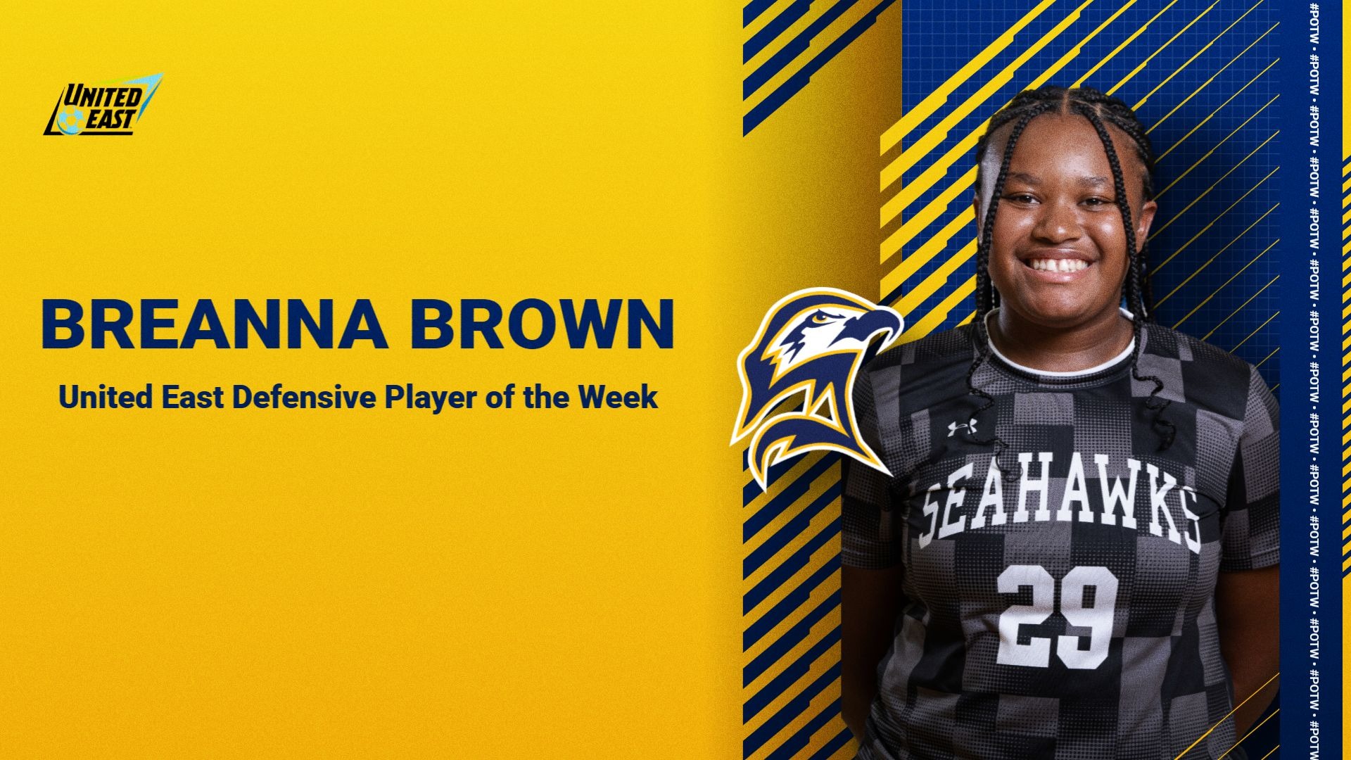 Breanna Brown United East Defensive Player of the Week (Sept. 14, 2026)