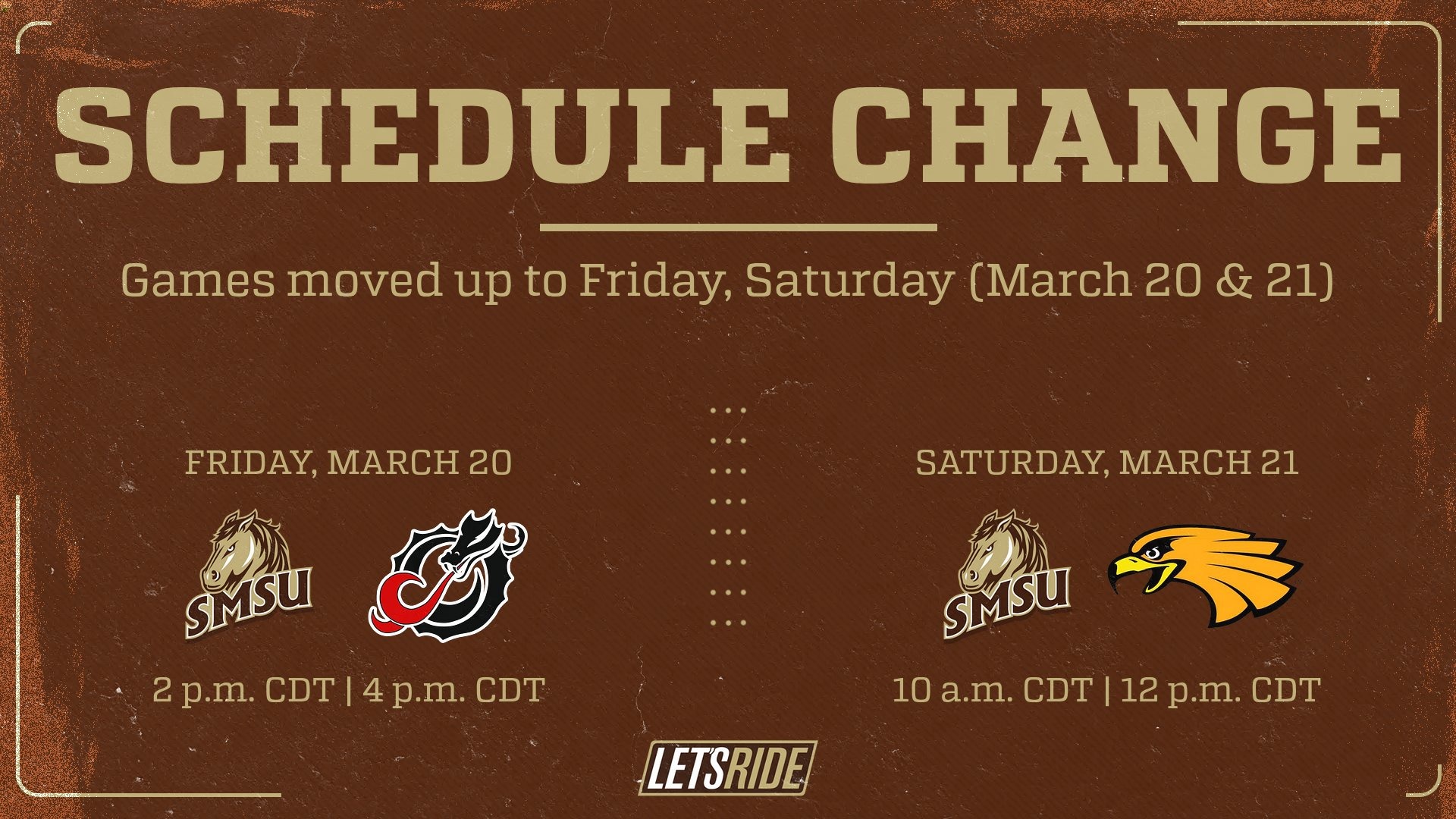 Schedule Change Softball 031826