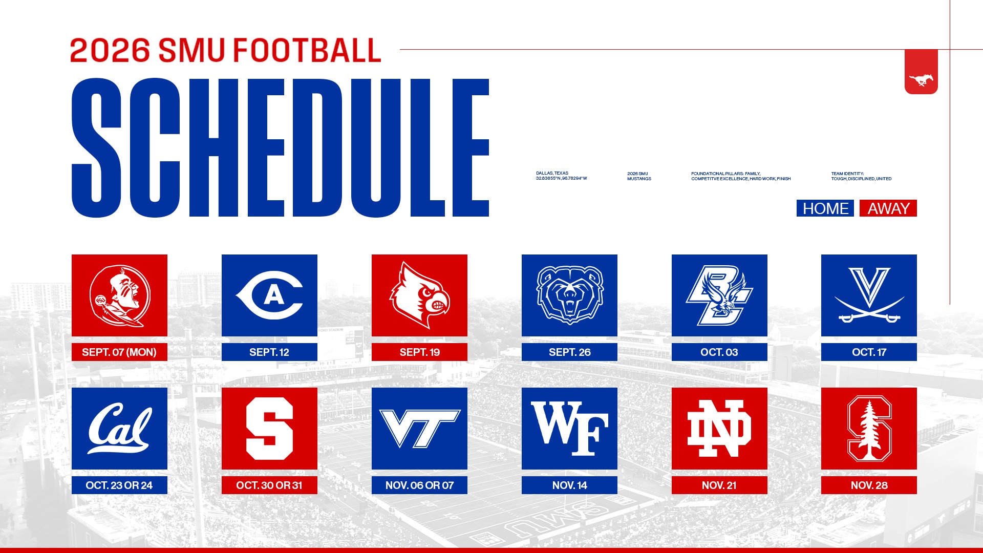 2026 Season Schedule Football