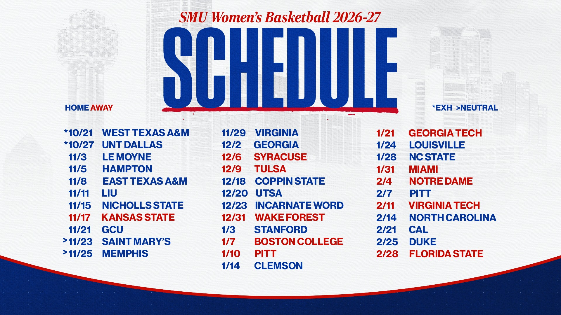 2026-27 WBB Schedule 