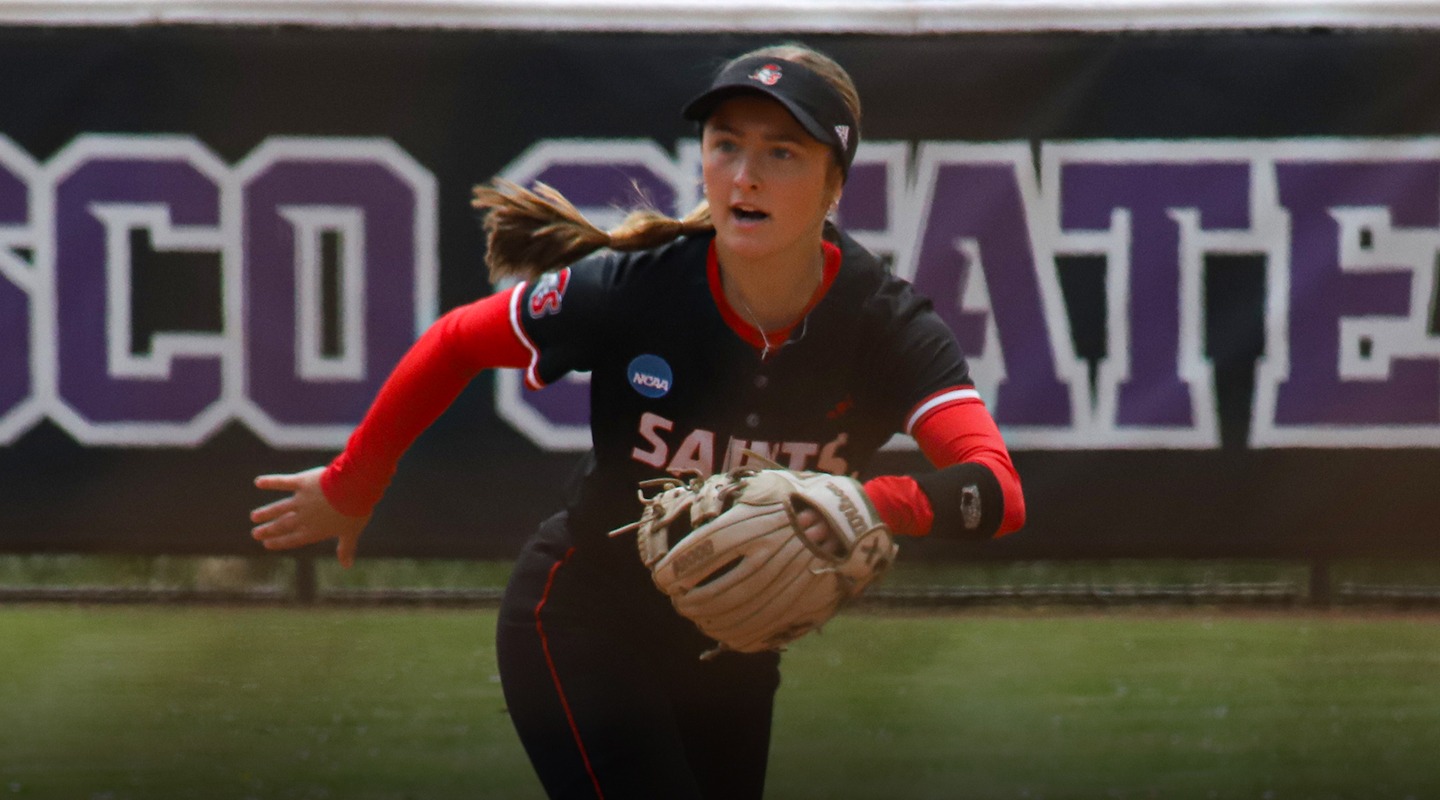 Ava Heston adjusting to a ball put into play