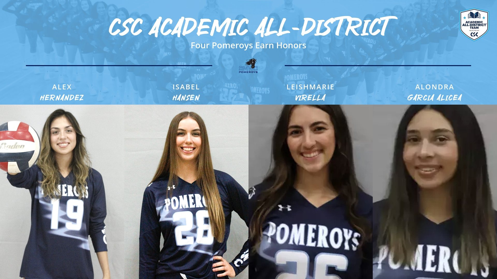 csc volleyball academic all district