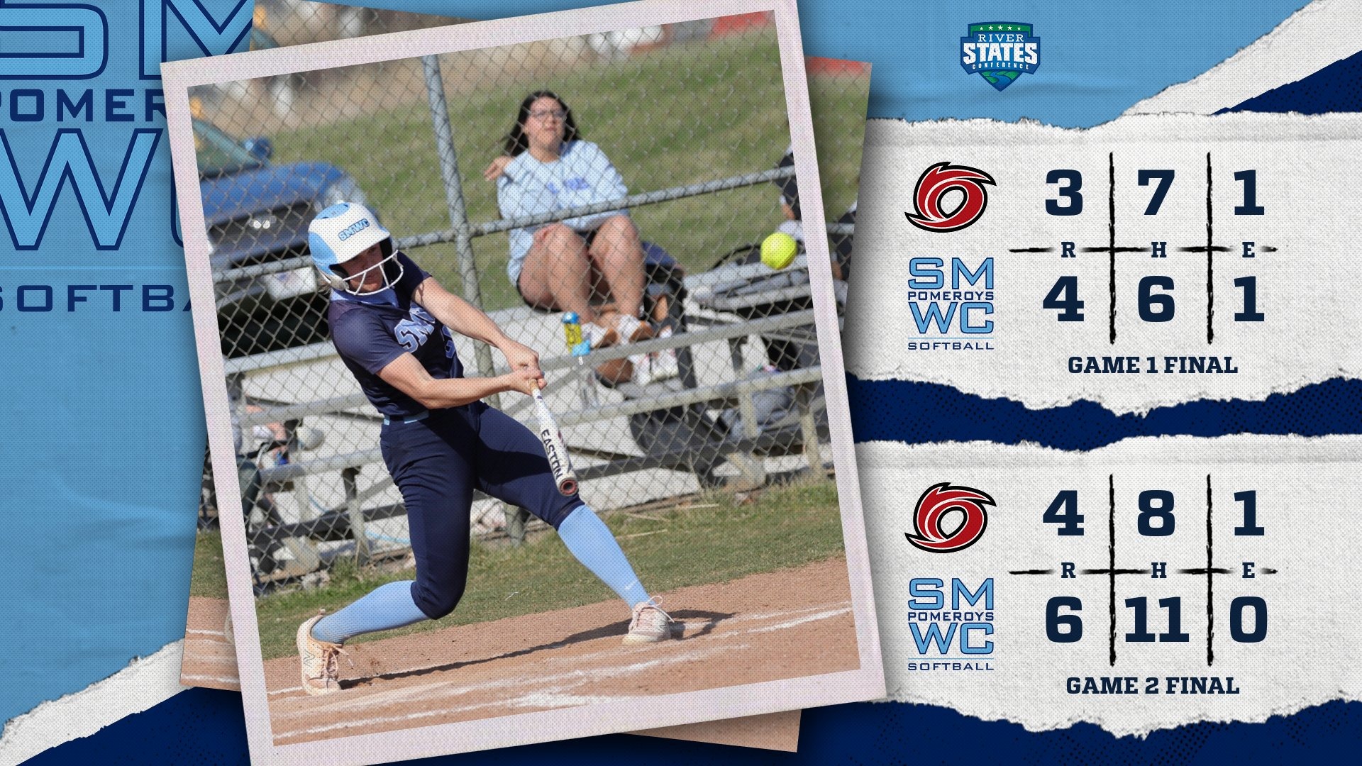 Pomeroys Sweep Rio Grande (Ohio) In Softball Doubleheader Saint Mary
