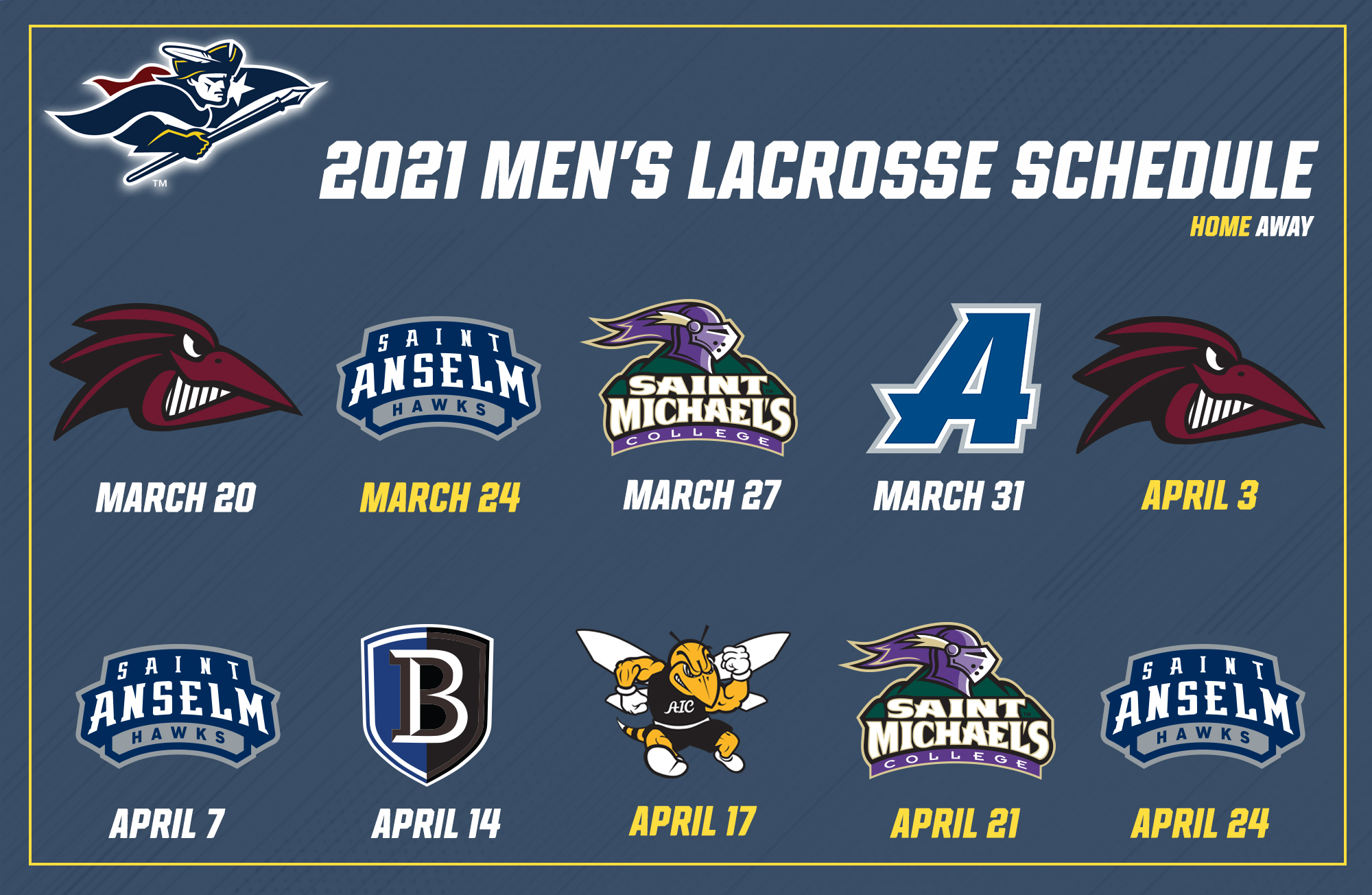 Men's Lacrosse Rolls Out 2021 Spring Schedule Southern New Hampshire
