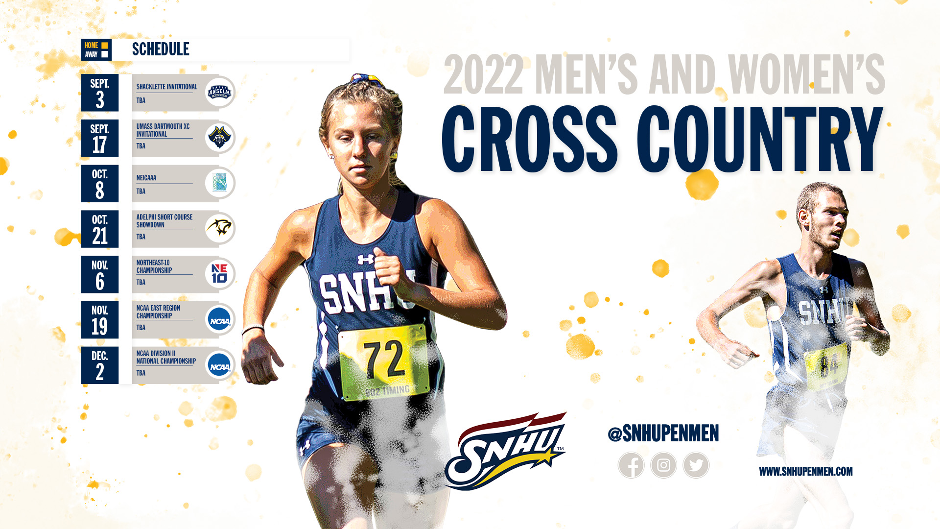 Graphic of the 2022 Cross Country Schedules