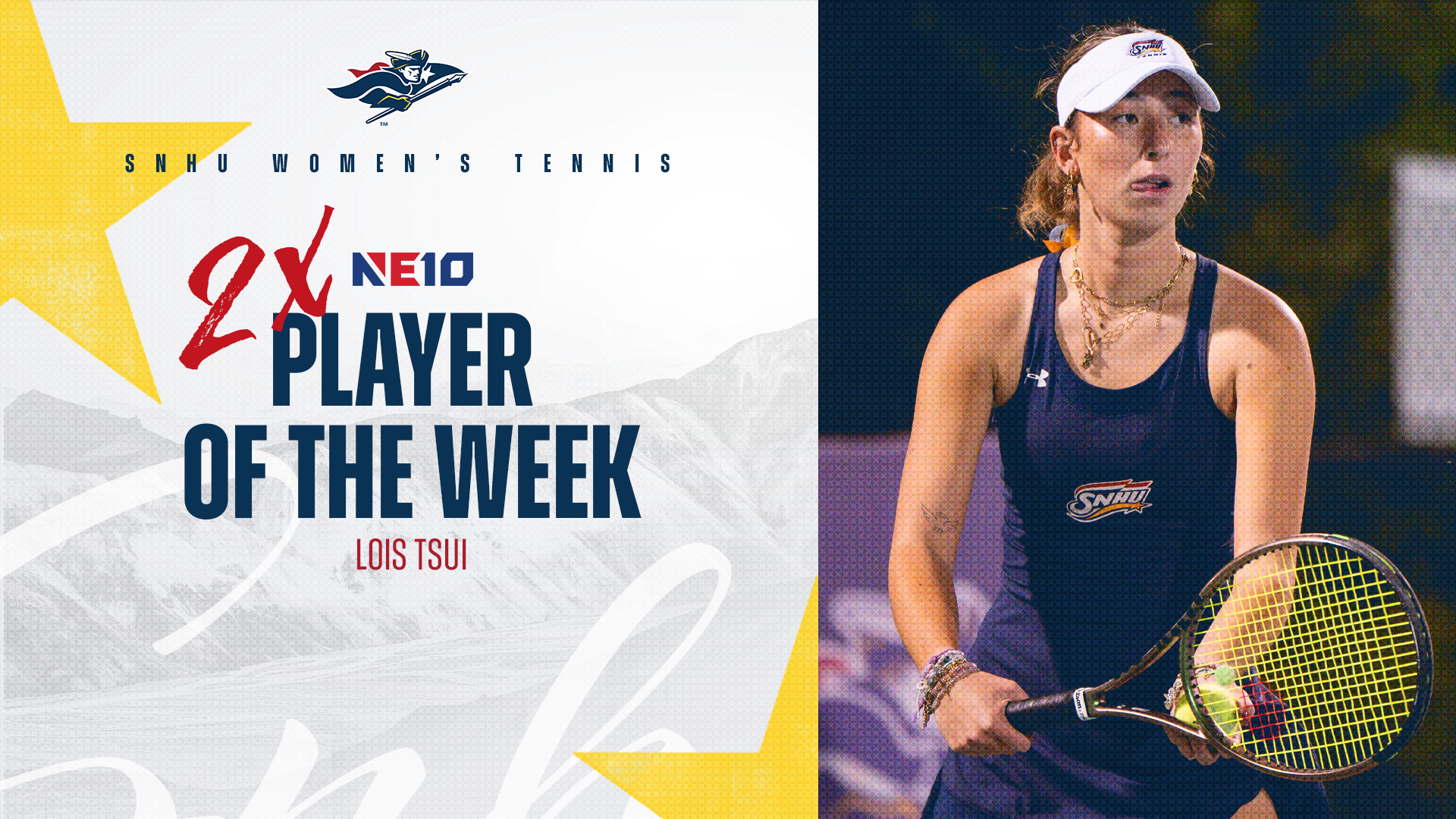 Lois Tsui, NE10 Player of the Week graphic