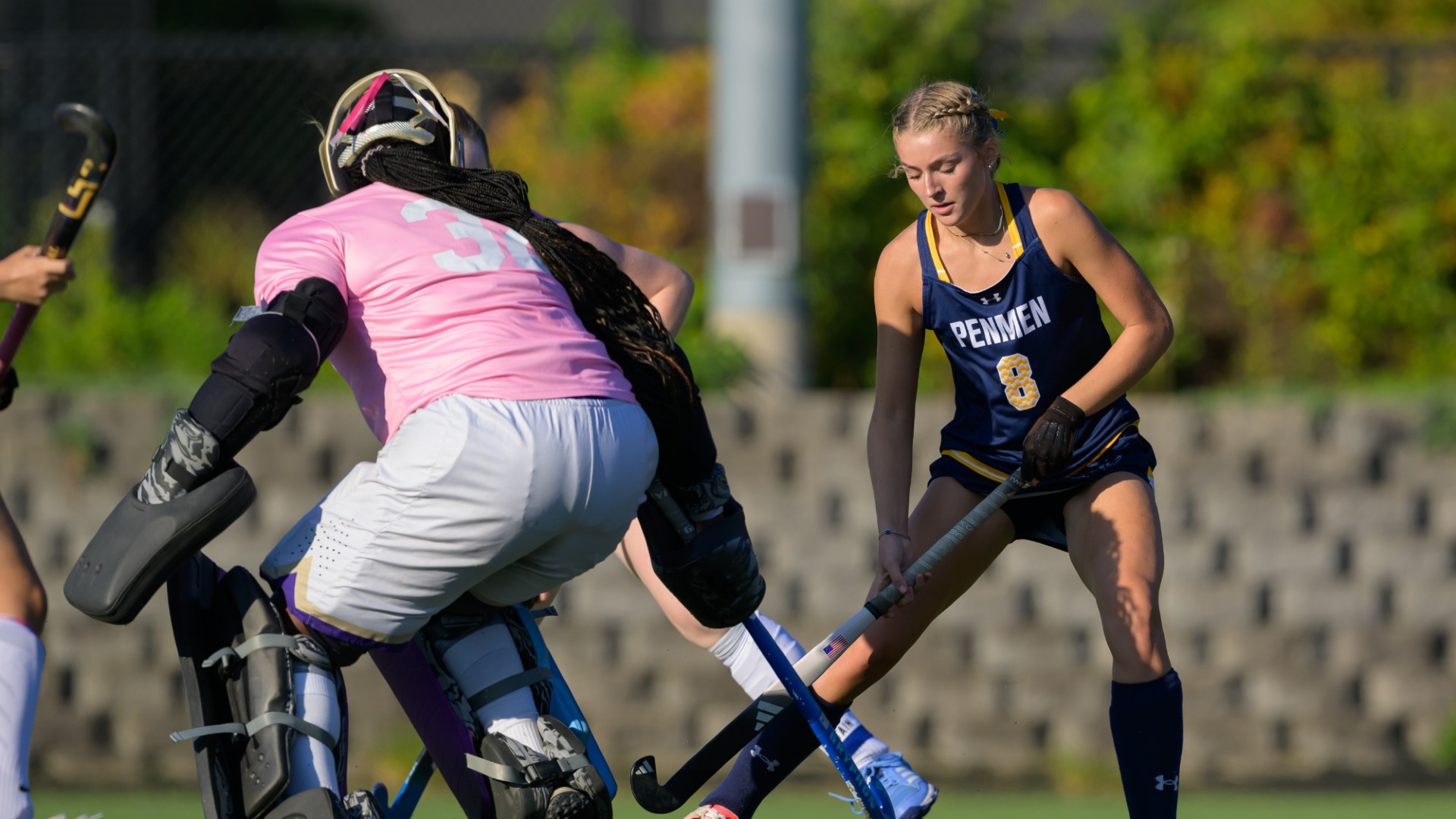 Sophie Bilodeau of field hockey handles the bar