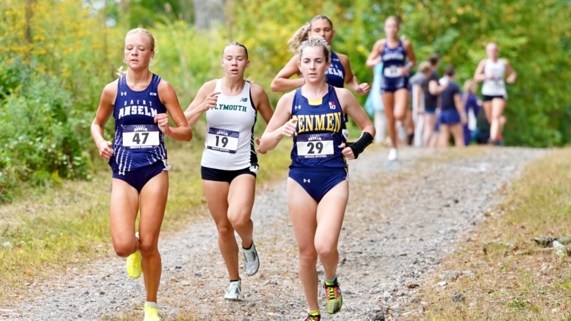Corrina Obernesser Running at the Shacklette Invitational at Saint Anselm