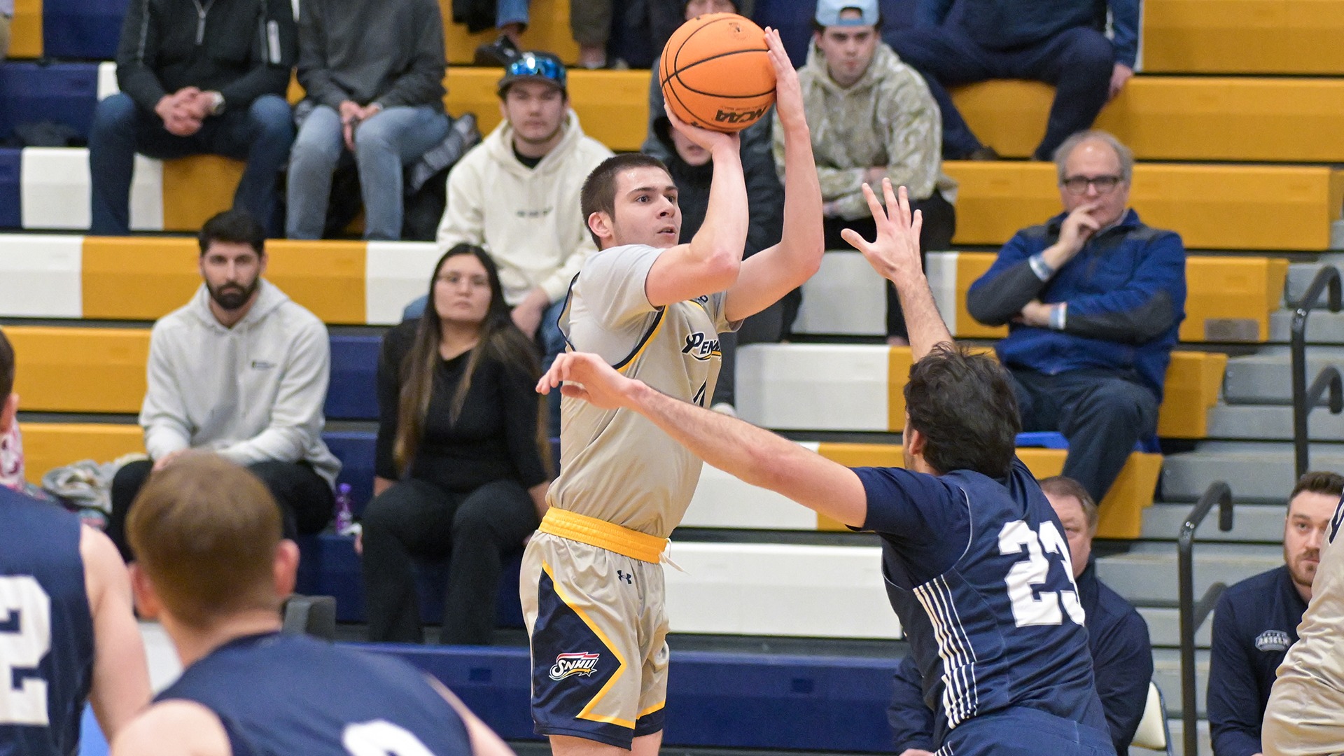 Jack Hall shooting a 3-pointer