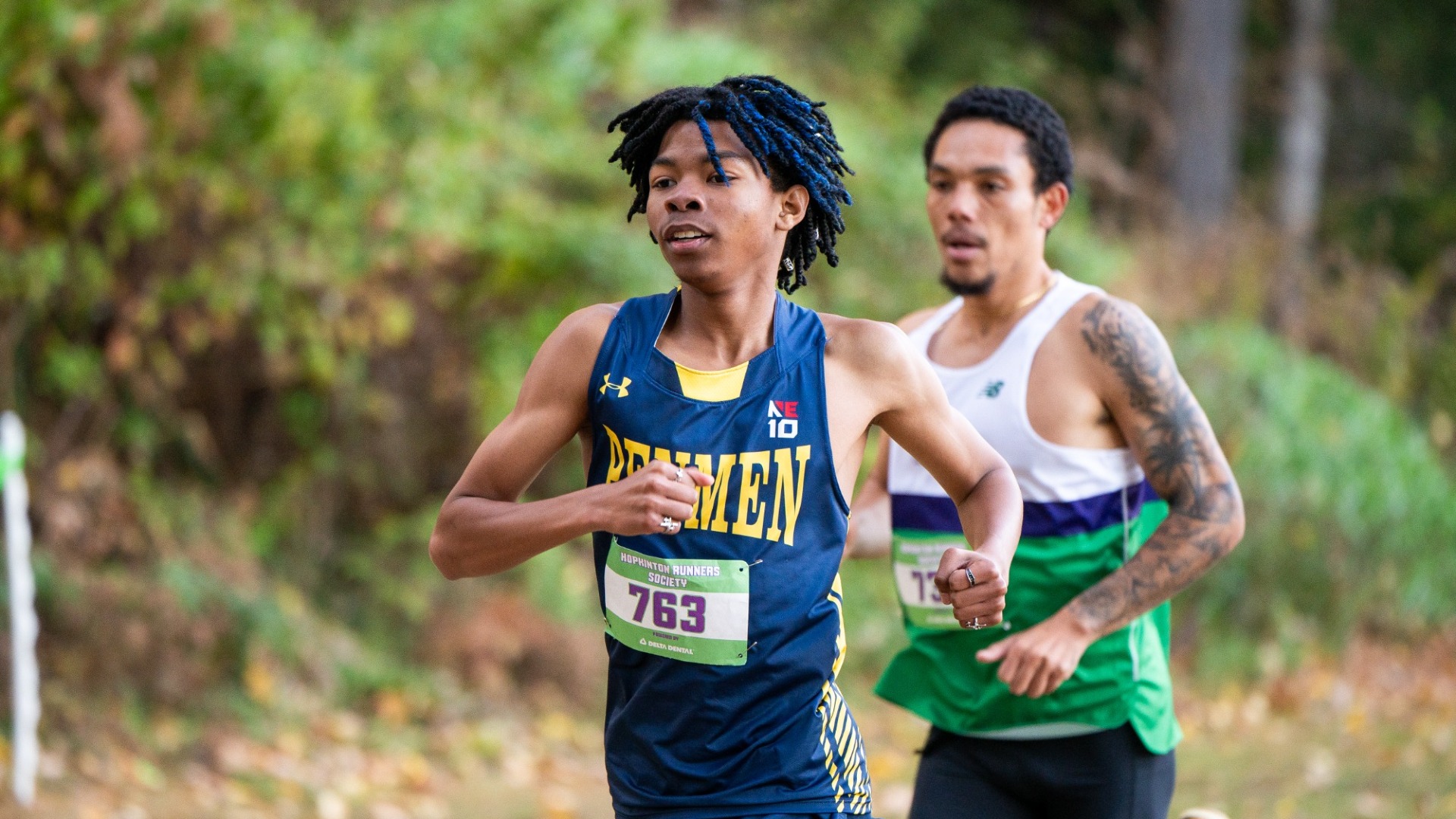 Ross Wallace runs cross country at the Hopkinton Fairgrounds